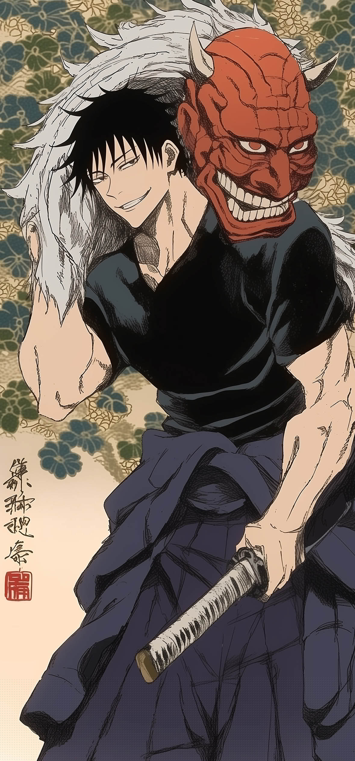 Toji Fushiguro Hannya Mask 4K Wallpaper Toji Fushiguro Hannya Mask 4K Wallpaper — 1179×2526 HD wallpaper