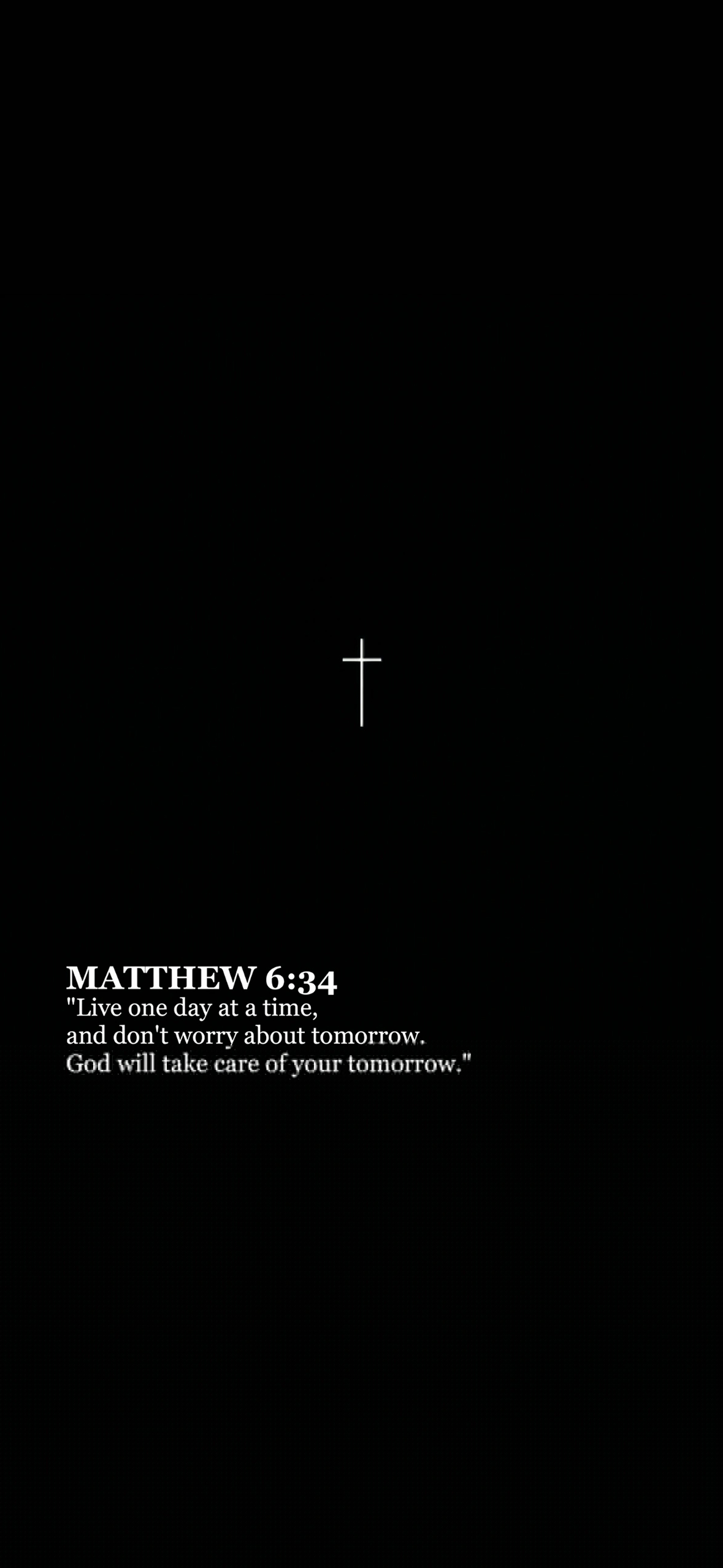 Matthew 6:34 Cross Wallpaper Matthew 6:34 Cross Wallpaper — 1179×2556 HD wallpaper