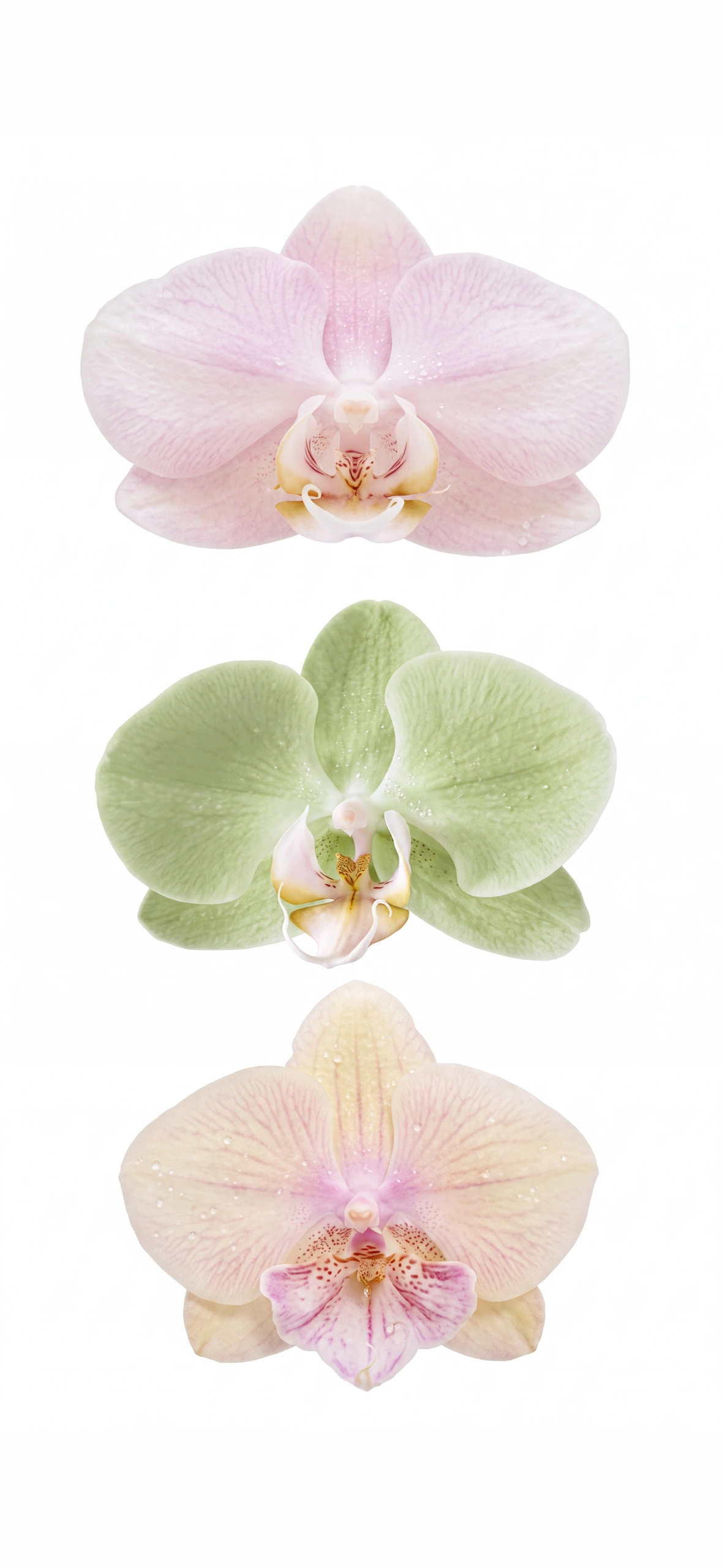 Pastel Orchid Trio Wallpaper Pastel Orchid Trio Wallpaper — 1184×2560 HD wallpaper