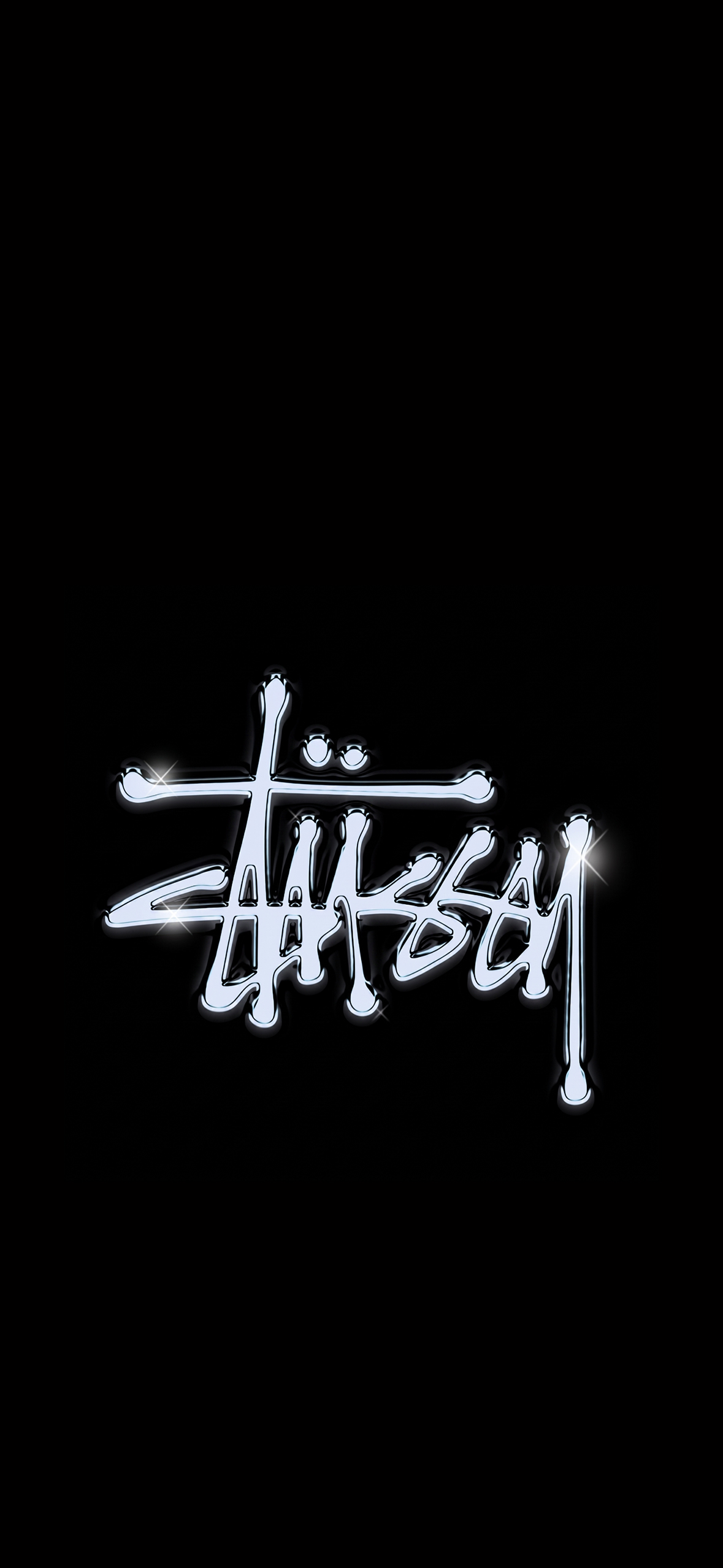 Stüssy Chrome Logo Wallpaper Stüssy Chrome Logo Wallpaper — 1179×2556 HD wallpaper
