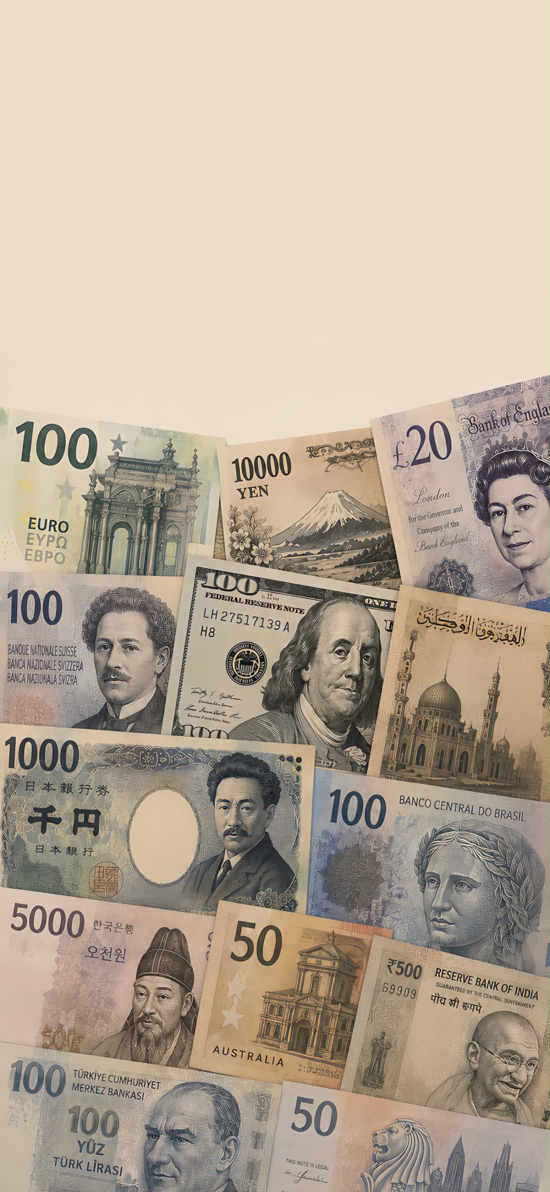 Global Currency Stack Wallpaper Global Currency Stack Wallpaper — 1892×4096 HD wallpaper