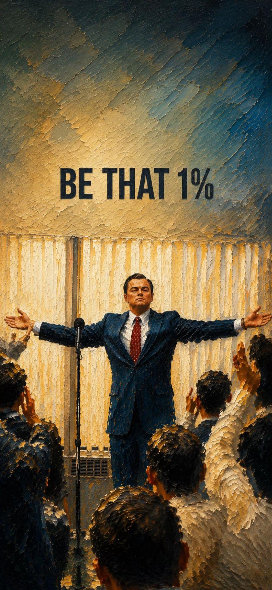 Wolf of Wall Street Inspirational Impasto Wallpaper Wolf of Wall Street Inspirational Impasto Wallpaper — 868×1879 HD wallpaper