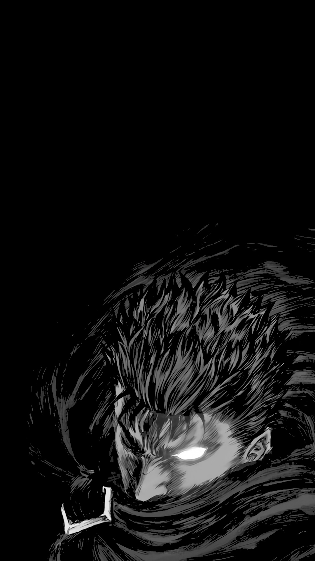 Guts, White eye, Black minimalistic Guts, White eye, Black minimalistic — 1080×1920 HD wallpaper