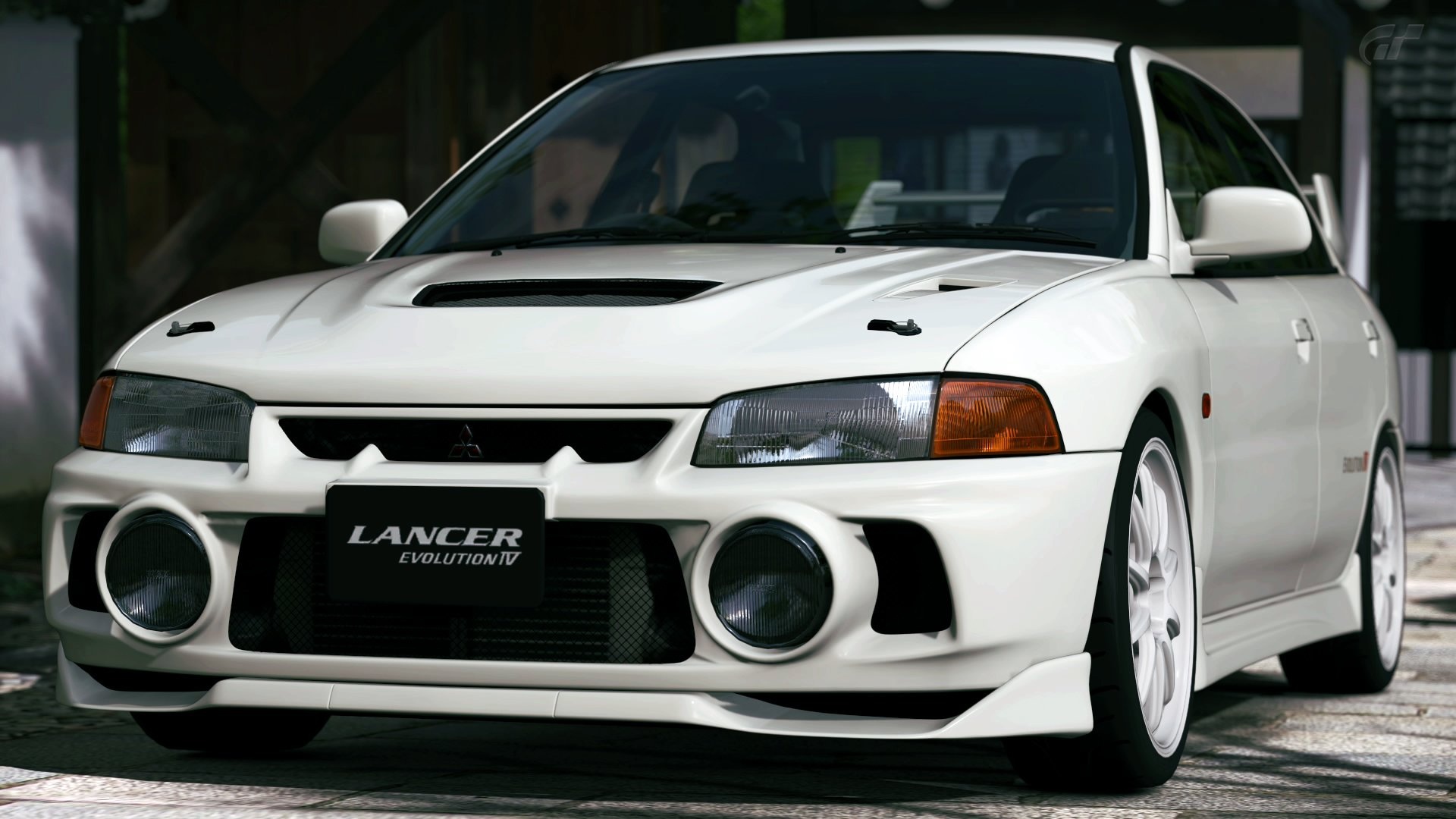 Mitsubishi Lancer Evolution IV, Gran Turismo, White sports sedan Mitsubishi Lancer Evolution IV, Gran Turismo, White sports sedan — 1920×1080 HD wallpaper