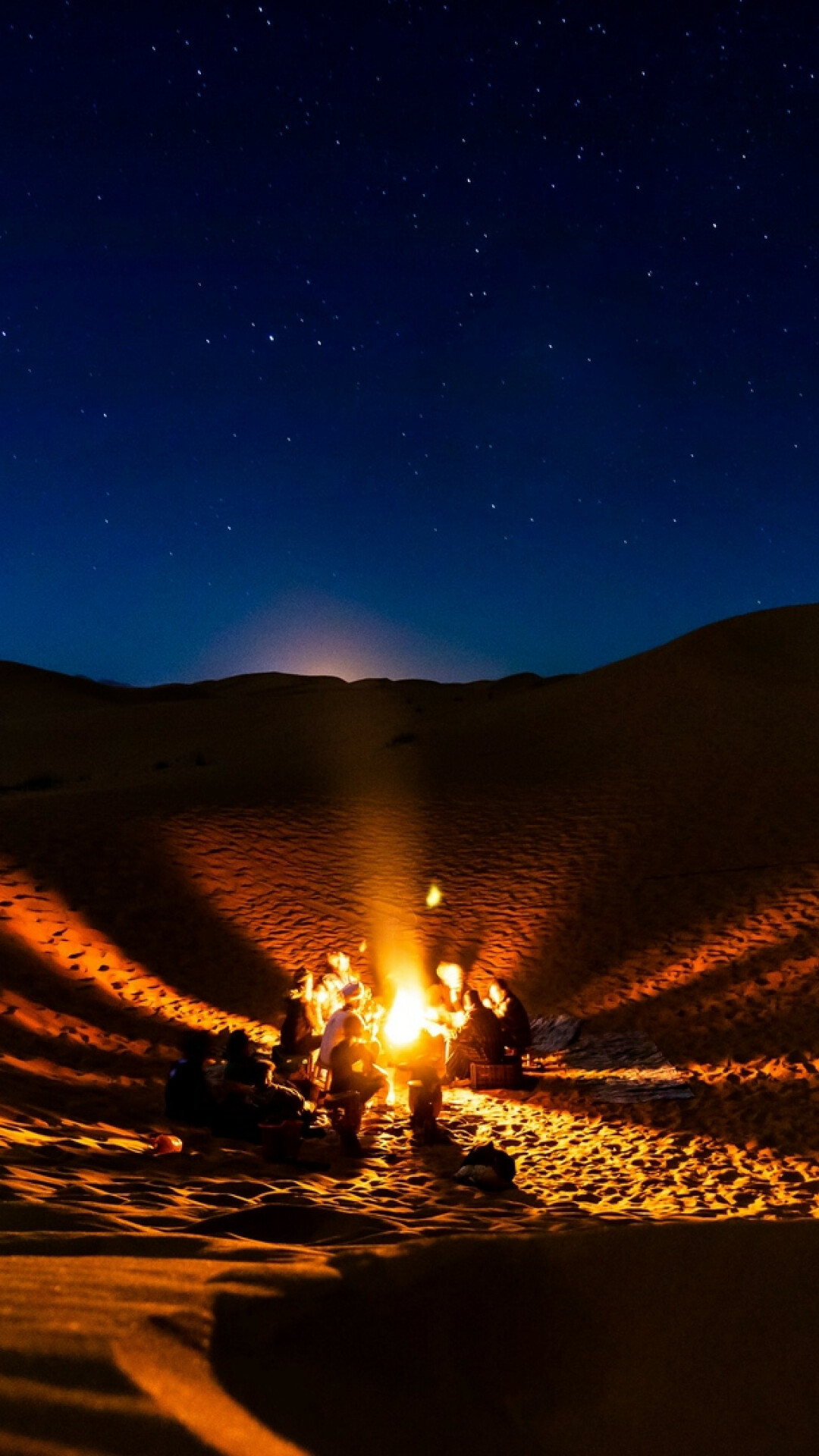 Desert campfire gathering, Starry night sky, Moonlit sand dunes Desert campfire gathering, Starry night sky, Moonlit sand dunes — 1080×1920 HD wallpaper