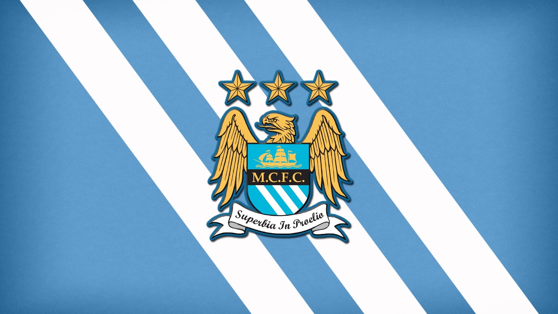 Manchester City crest, Superbia In Proelio, Golden eagle emblem Manchester City crest, Superbia In Proelio, Golden eagle emblem — 1920×1080 HD wallpaper