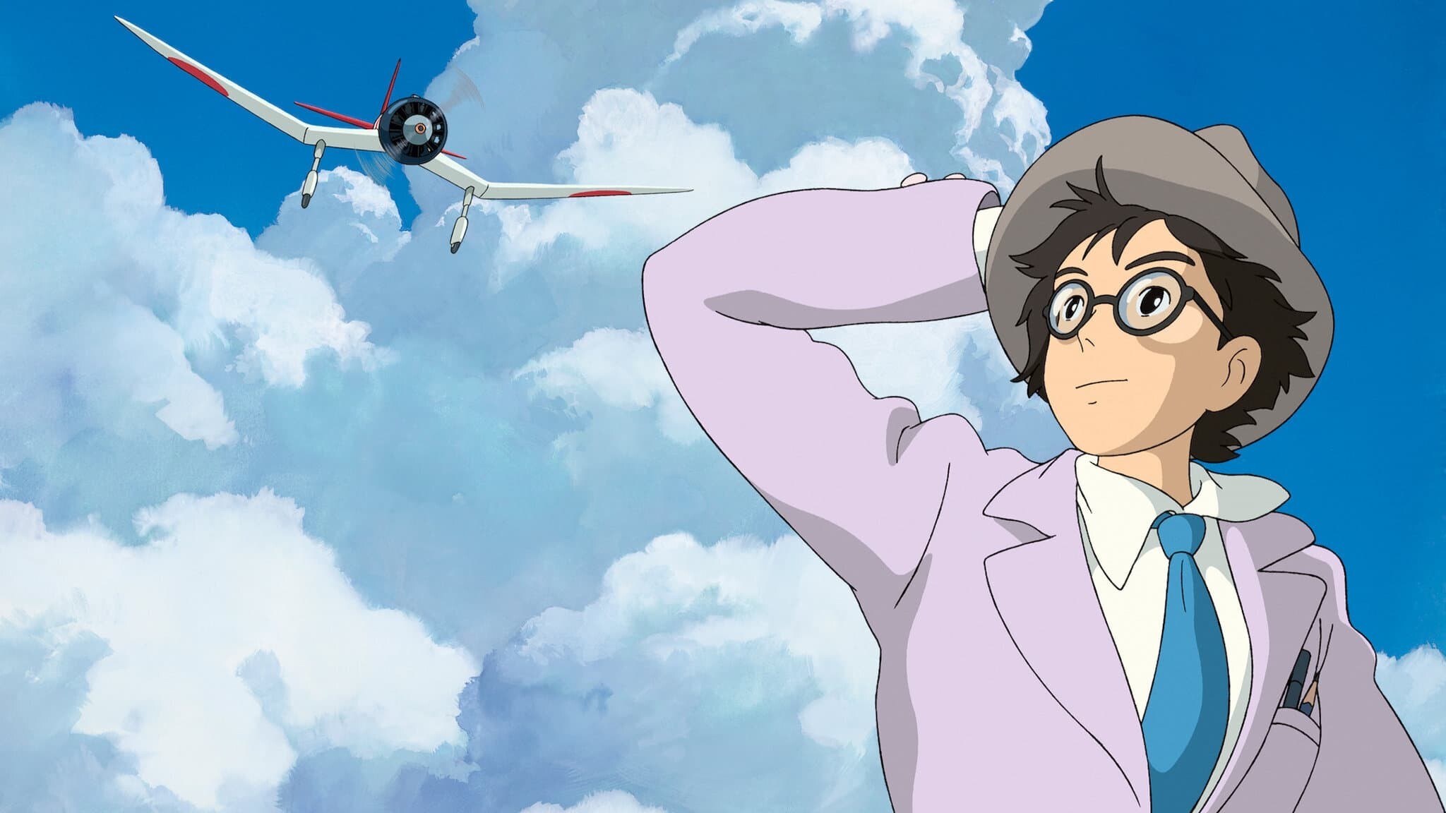 Jiro Horikoshi, Mitsubishi A6M Zero prototype, Cumulus cloud sky Jiro Horikoshi, Mitsubishi A6M Zero prototype, Cumulus cloud sky — 2048×1152 HD wallpaper