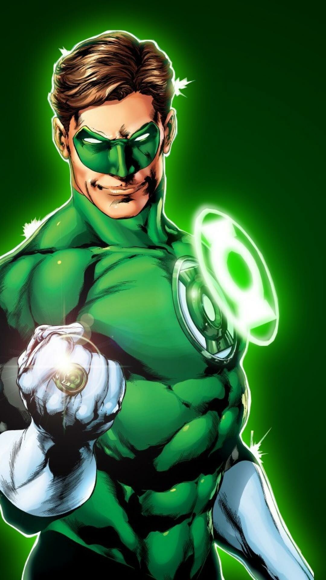Hal Jordan, Glowing power ring, Green Lantern emblem Hal Jordan, Glowing power ring, Green Lantern emblem — 1080×1920 HD wallpaper