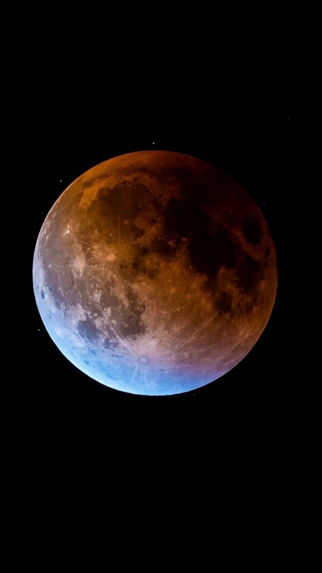 Total lunar eclipse, Blood moon craters, Black starry sky Total lunar eclipse, Blood moon craters, Black starry sky — 1080×1920 HD wallpaper