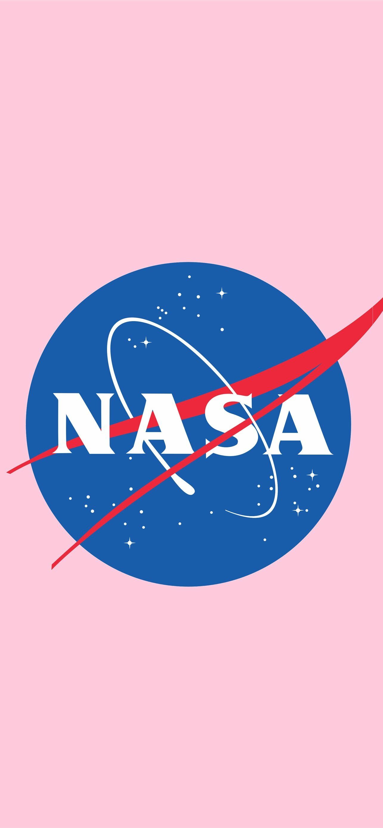 NASA meatball logo, Pink background, Red orbit swoosh NASA meatball logo, Pink background, Red orbit swoosh — 1284×2778 HD wallpaper