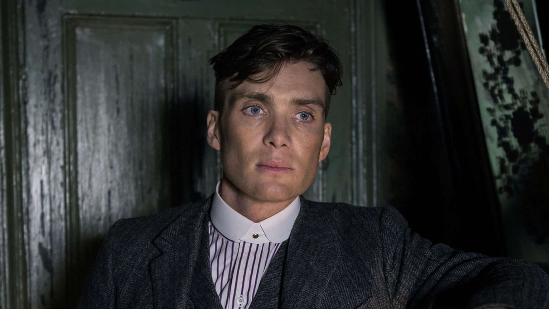 Tommy Shelby (Cillian Murphy), Piercing blue eyes, Grey tweed suit Tommy Shelby (Cillian Murphy), Piercing blue eyes, Grey tweed suit — 1920×1080 HD wallpaper