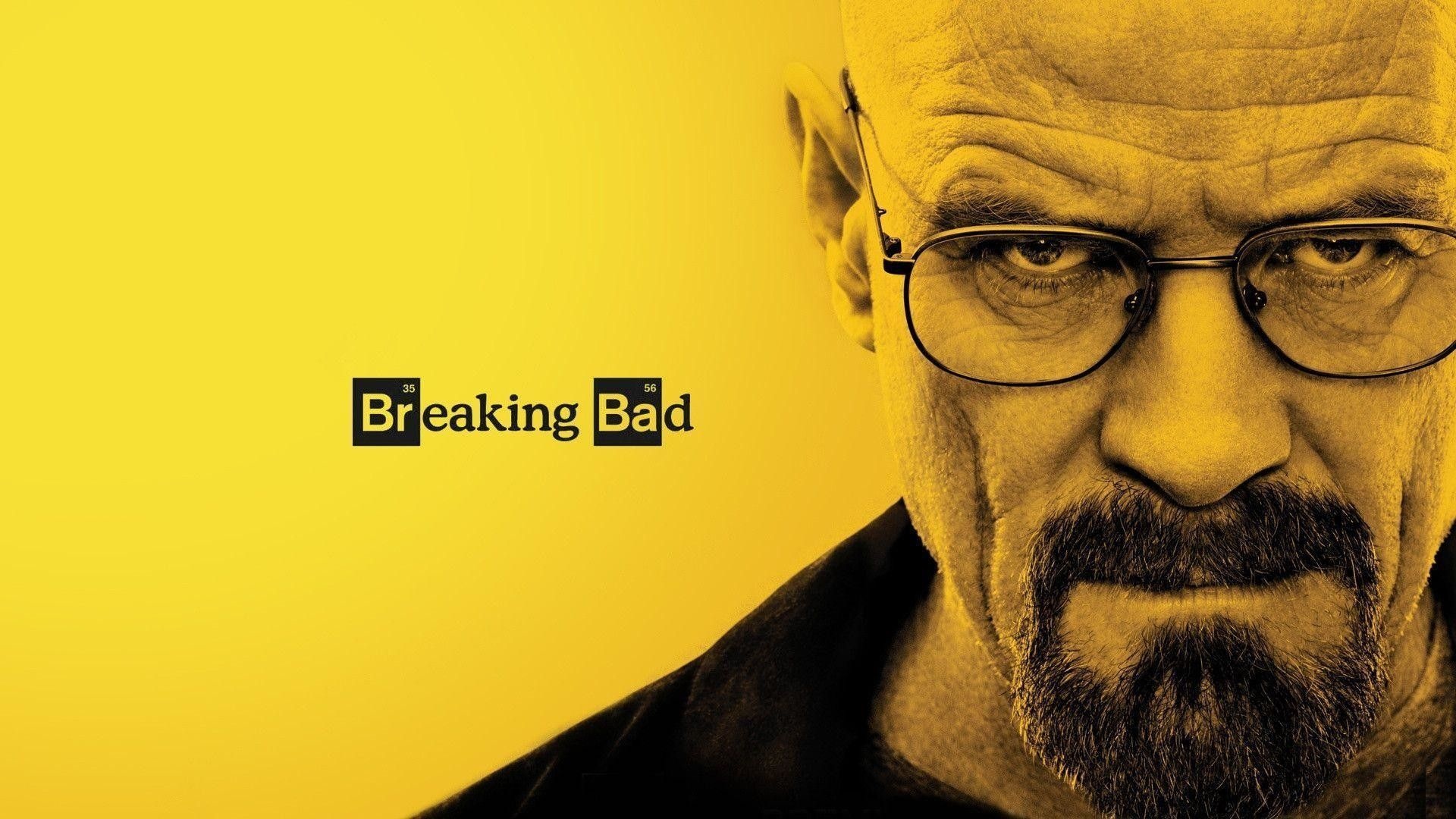 Walter White, Breaking Bad logo, Yellow background Walter White, Breaking Bad logo, Yellow background — 1920×1080 HD wallpaper
