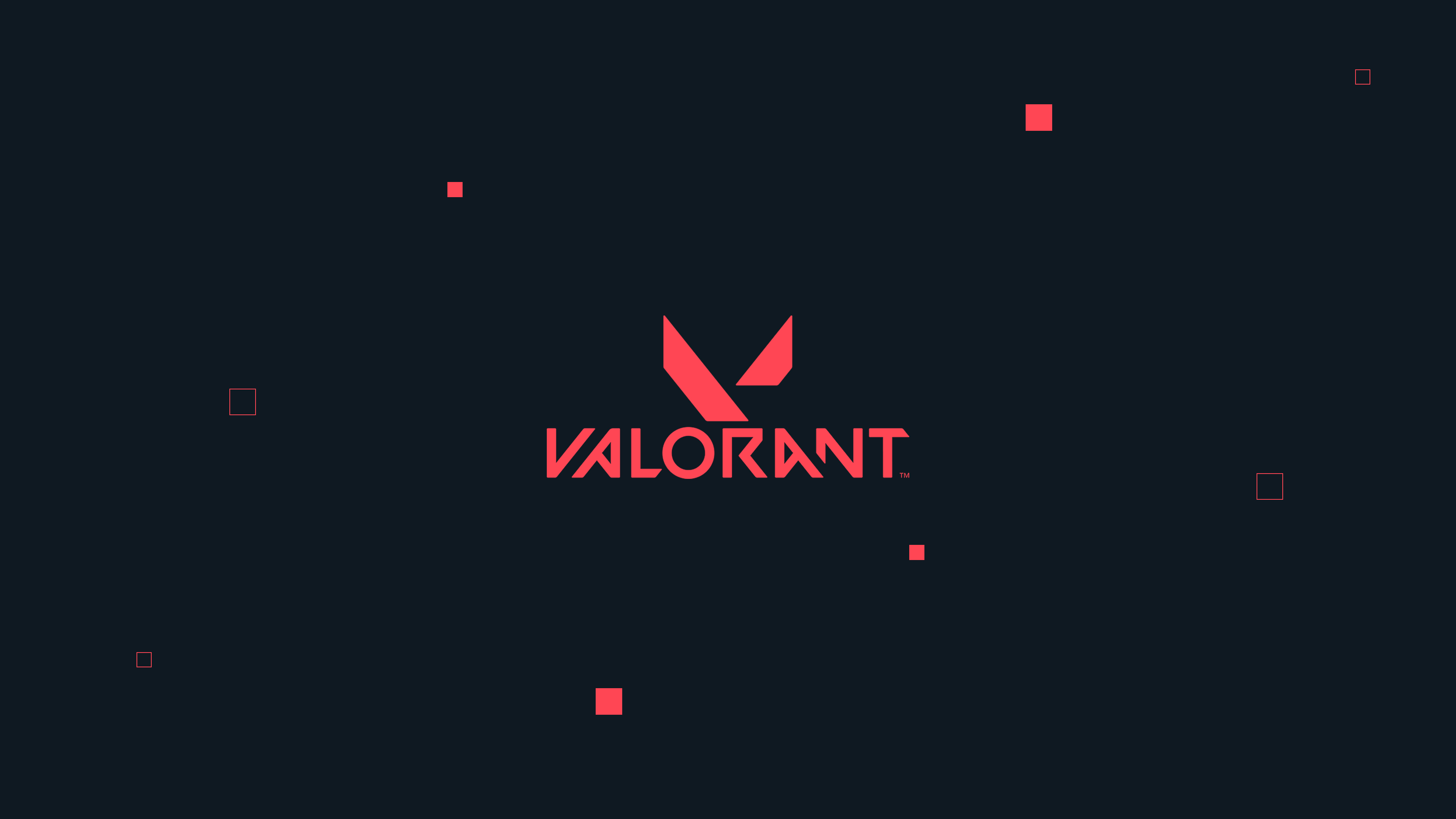 Valorant logo, Minimalist dark backdrop, Red accent squares Valorant logo, Minimalist dark backdrop, Red accent squares — 3840×2160 HD wallpaper