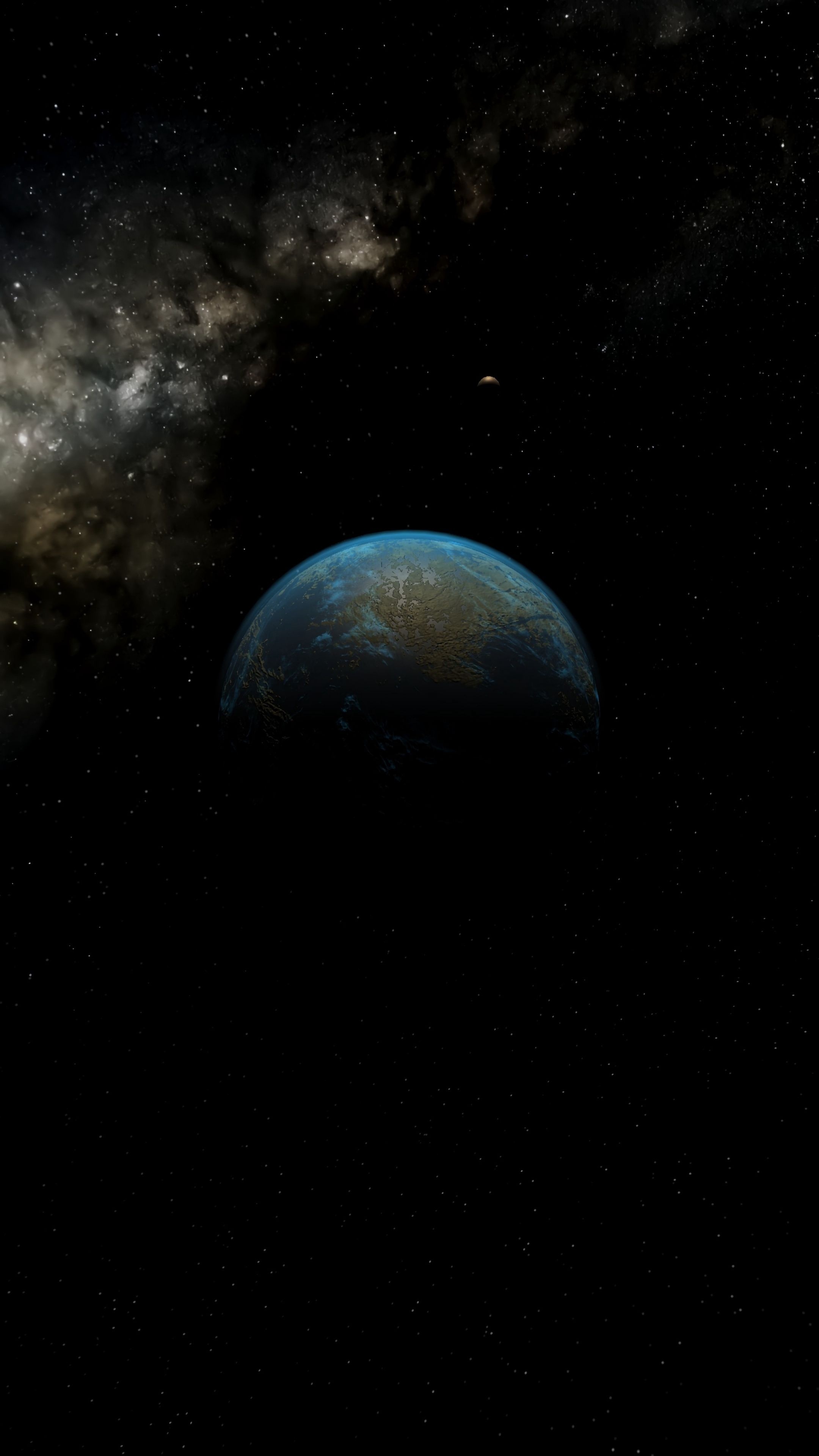 Blue planet, Milky Way galaxy, Deep space Blue planet, Milky Way galaxy, Deep space — 2160×3840 HD wallpaper