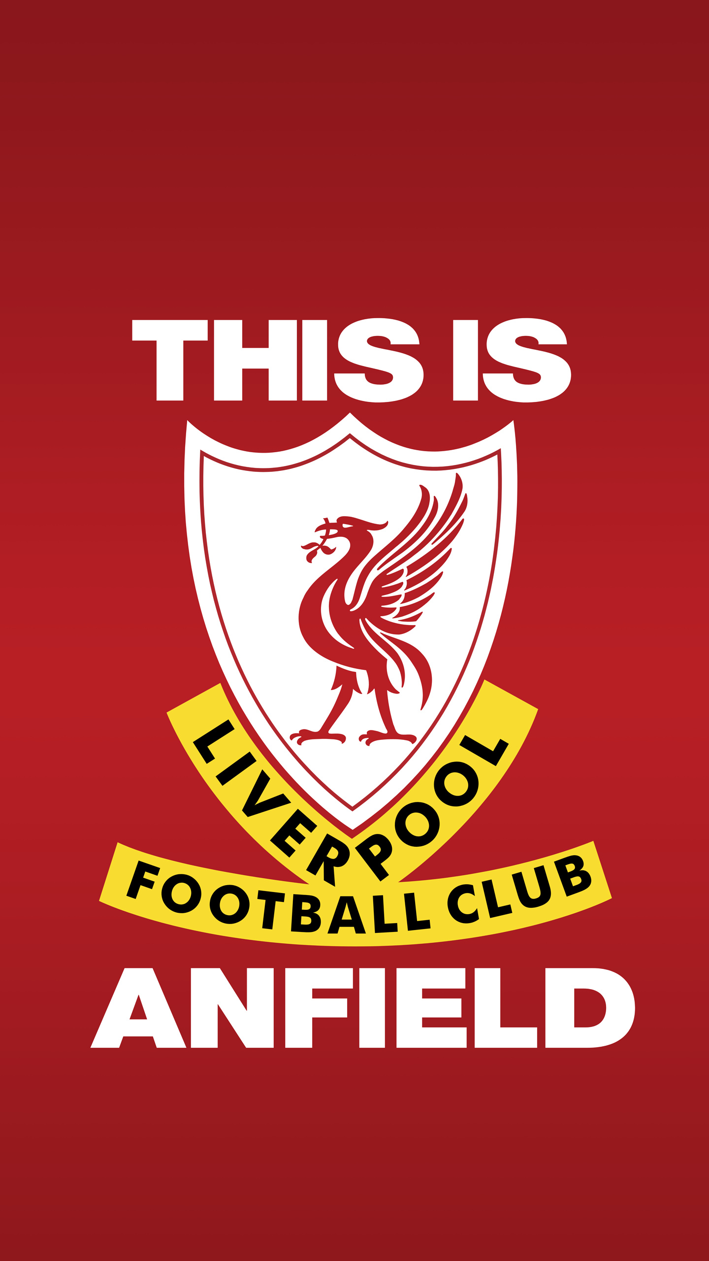 This Is Anfield sign, Liverpool FC retro crest, Red yellow color scheme This Is Anfield sign, Liverpool FC retro crest, Red yellow color scheme — 1440×2560 HD wallpaper