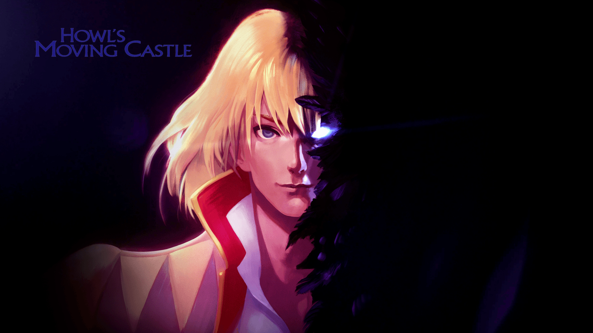 Howl Pendragon portrait, Bird-monster transformation, Dark lighting, Howl's Moving Castle title Howl Pendragon portrait, Bird-monster transformation, Dark lighting, Howl's Moving Castle title — 1920×1080 HD wallpaper