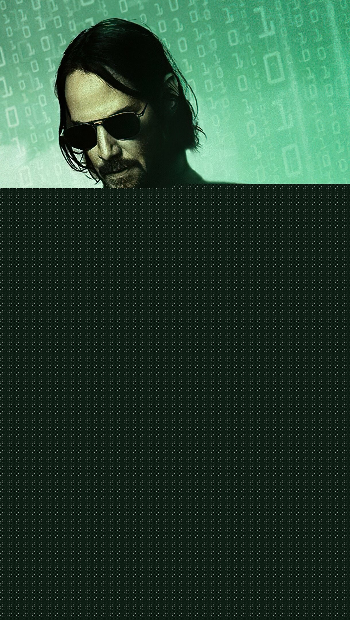 Neo Keanu Reeves, Black trench coat, Green binary code Neo Keanu Reeves, Black trench coat, Green binary code — 1220×2160 HD wallpaper