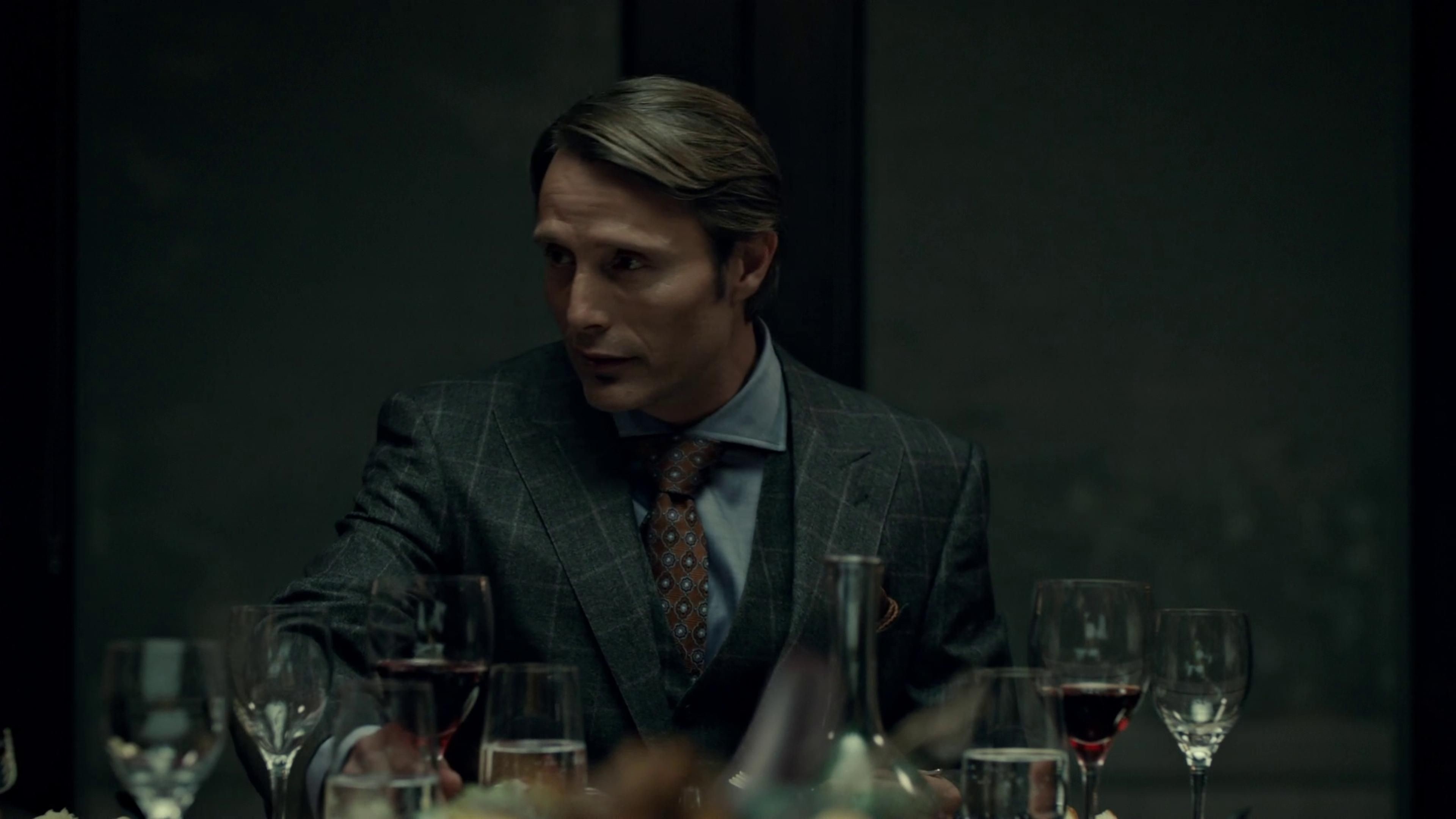 Hannibal Lecter, Checkered three-piece suit, Candlelit dinner table, Wine glasses decanter Hannibal Lecter, Checkered three-piece suit, Candlelit dinner table, Wine glasses decanter — 3840×2160 HD wallpaper