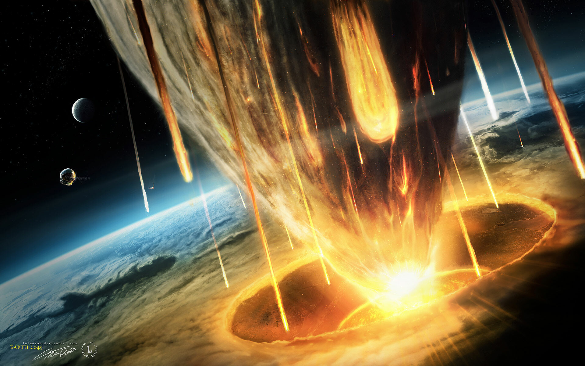 Collision, Meteors Wallpaper, HD Desktop Collision, Meteors Wallpaper, HD Desktop — 1920×1200 HD wallpaper