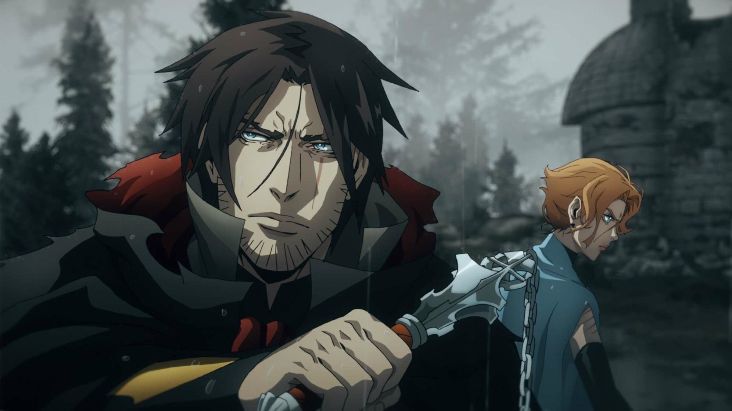 Trevor Belmont, Sypha Belnades, Vampire Killer whip Trevor Belmont, Sypha Belnades, Vampire Killer whip — 2400×1350 HD wallpaper