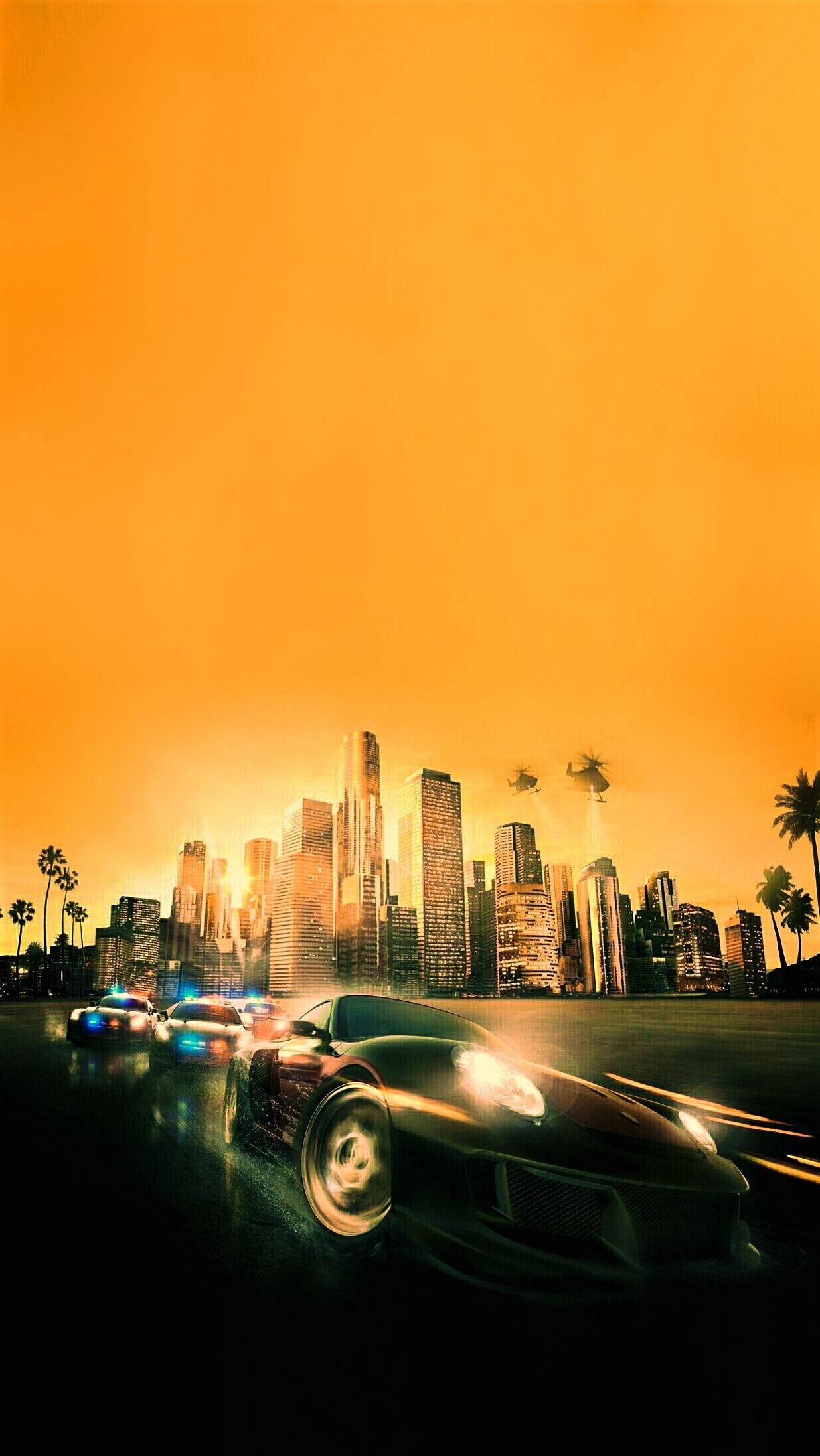 NFS Undercover (2008) chase, Porsche 911 pursuit, Orange sunset skyline NFS Undercover (2008) chase, Porsche 911 pursuit, Orange sunset skyline — 1235×2194 HD wallpaper