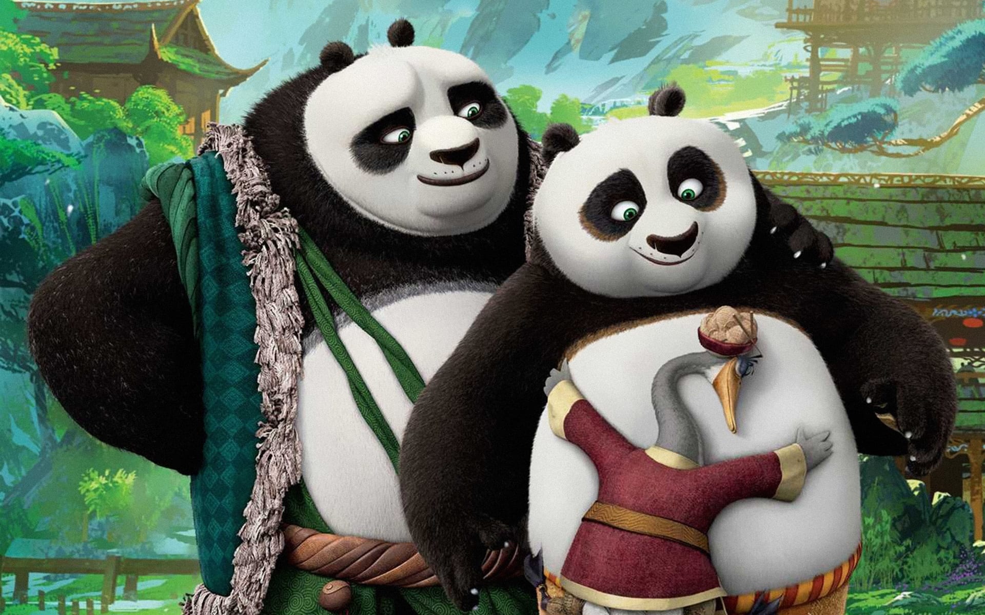 Po the Panda, Li Shan, Master Shifu figurine, Panda Village Po the Panda, Li Shan, Master Shifu figurine, Panda Village — 1920×1200 HD wallpaper