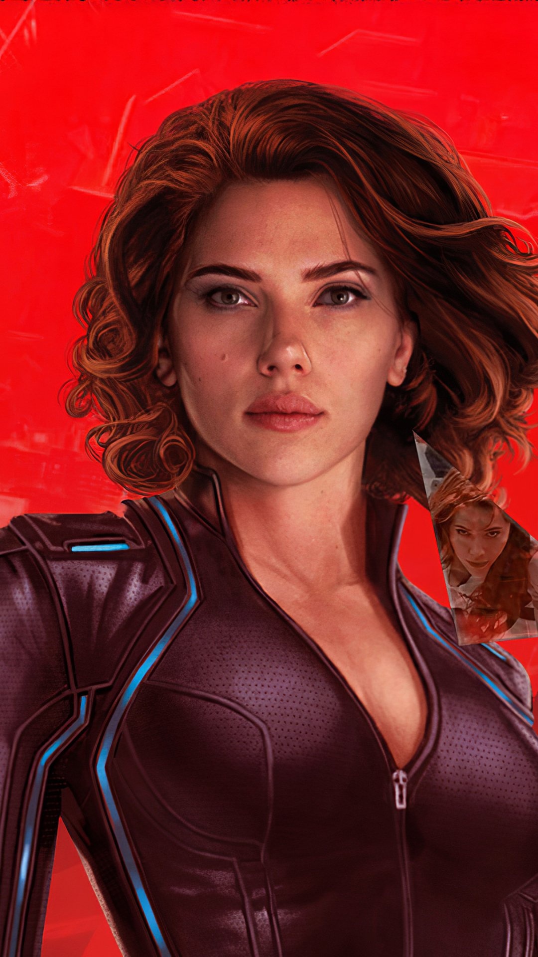 Natasha Romanoff, Black tactical suit, Red backdrop Natasha Romanoff, Black tactical suit, Red backdrop — 1080×1920 HD wallpaper