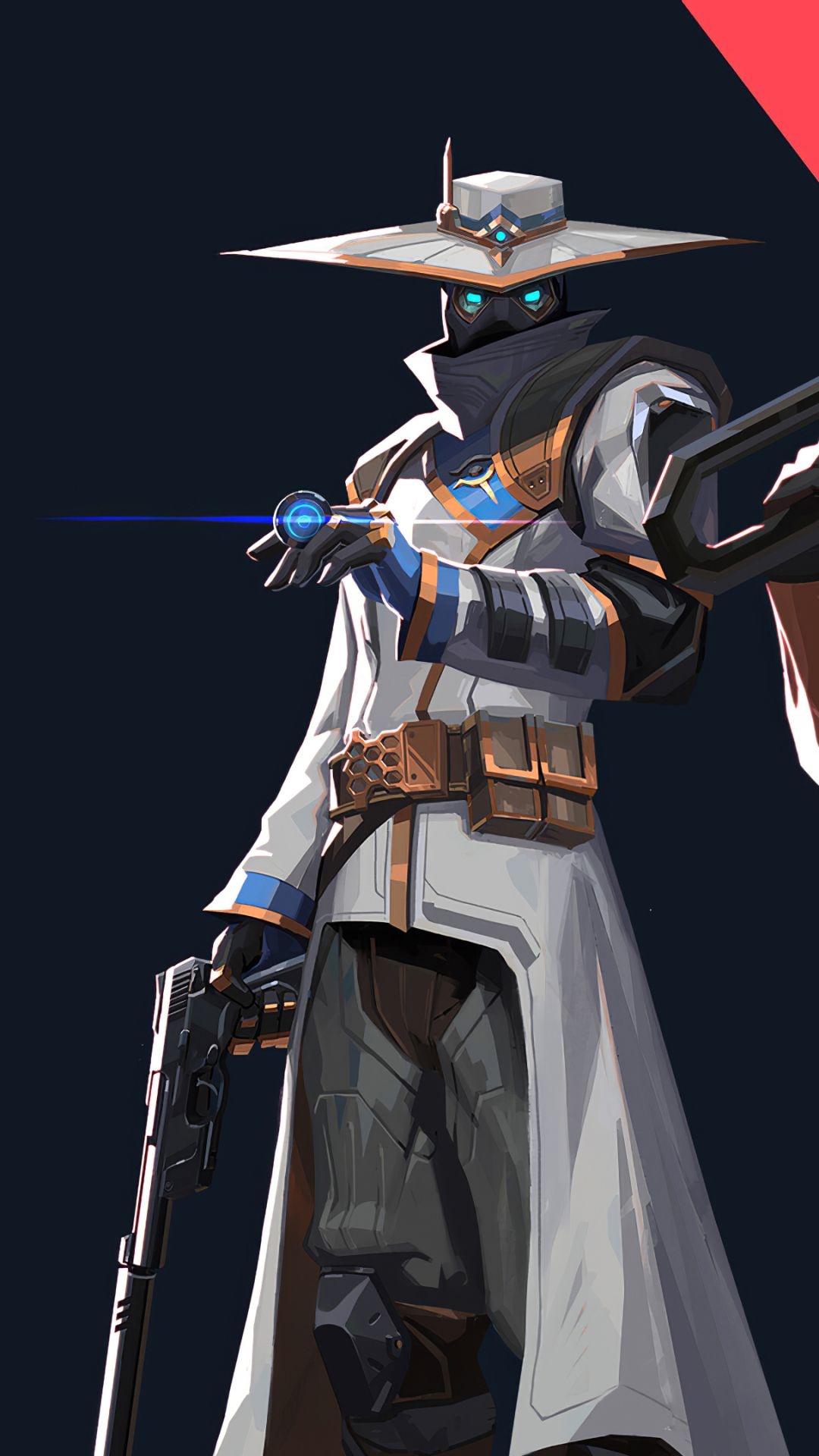 Cypher, White trenchcoat and hat, Blue spy camera beam Cypher, White trenchcoat and hat, Blue spy camera beam — 1080×1920 HD wallpaper