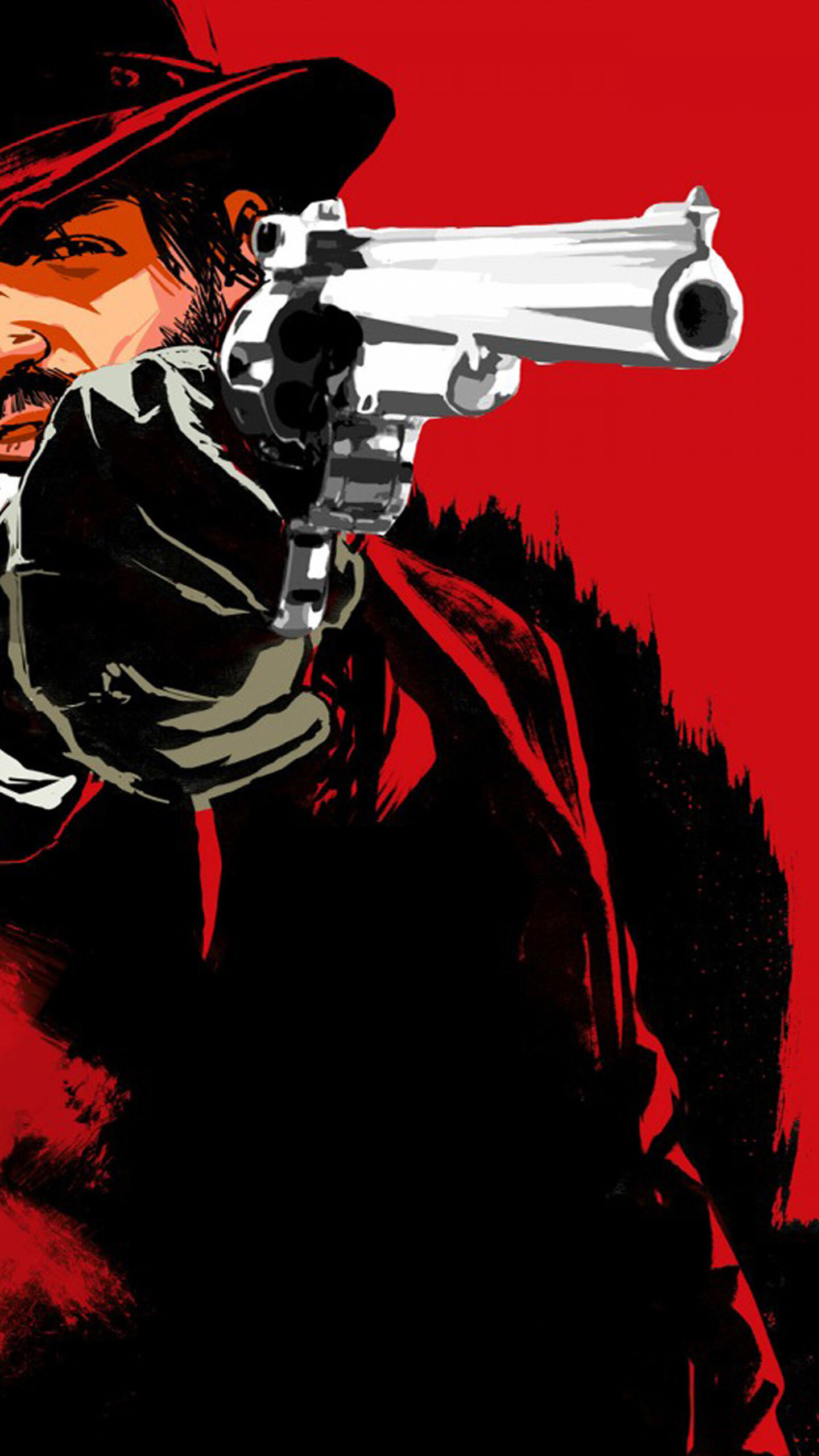 John Marston, Aimed silver revolver, Red Dead Redemption cover John Marston, Aimed silver revolver, Red Dead Redemption cover — 1440×2560 HD wallpaper