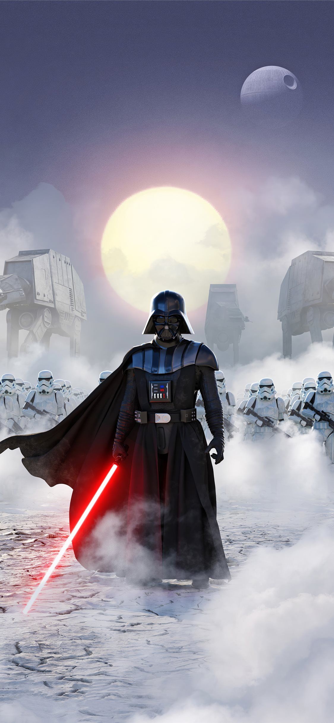 Darth Vader, Stormtroopers, AT-AT walkers, Death Star Darth Vader, Stormtroopers, AT-AT walkers, Death Star — 1125×2436 HD wallpaper