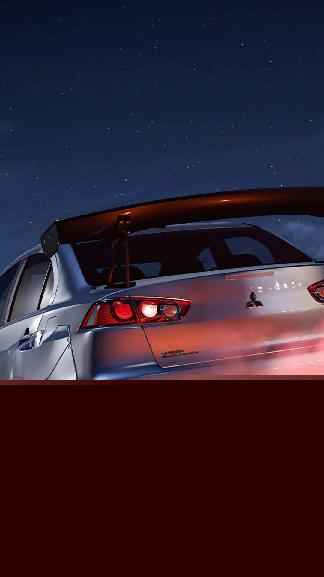 Mitsubishi Lancer Evolution X, Exhaust backfire flames, Starry night sky Mitsubishi Lancer Evolution X, Exhaust backfire flames, Starry night sky — 1080×1920 HD wallpaper