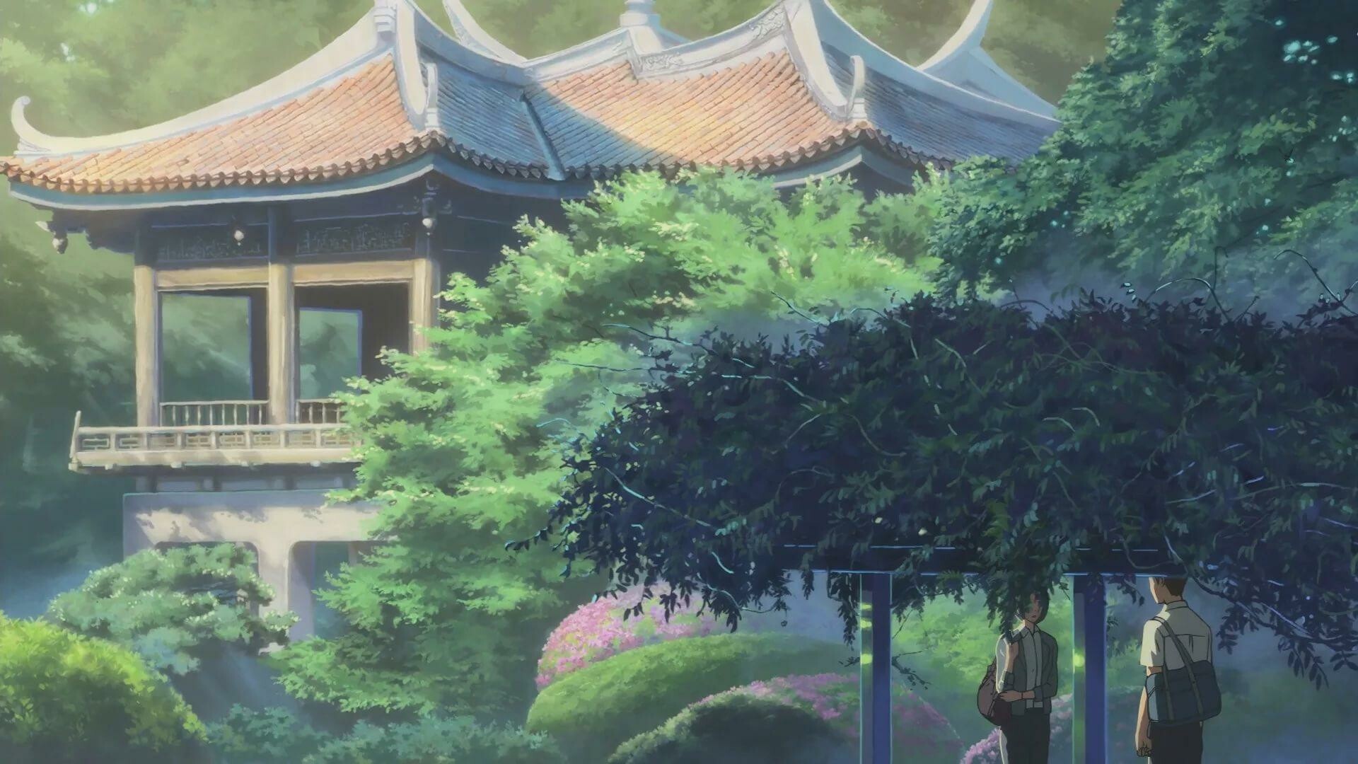 Takao and Yukari, Shinjuku Gyoen pavilion, Lush green garden Takao and Yukari, Shinjuku Gyoen pavilion, Lush green garden — 1920×1080 HD wallpaper