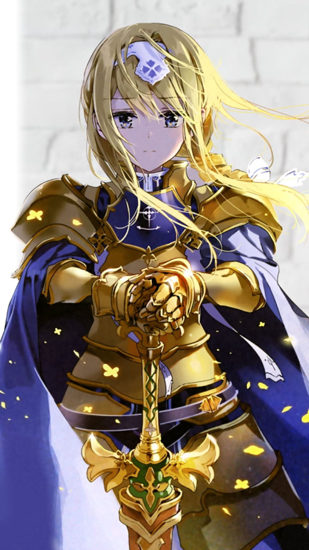 Alice Zuberg, Golden Osmanthus Blade, Blue cape armor Alice Zuberg, Golden Osmanthus Blade, Blue cape armor — 1080×1920 HD wallpaper