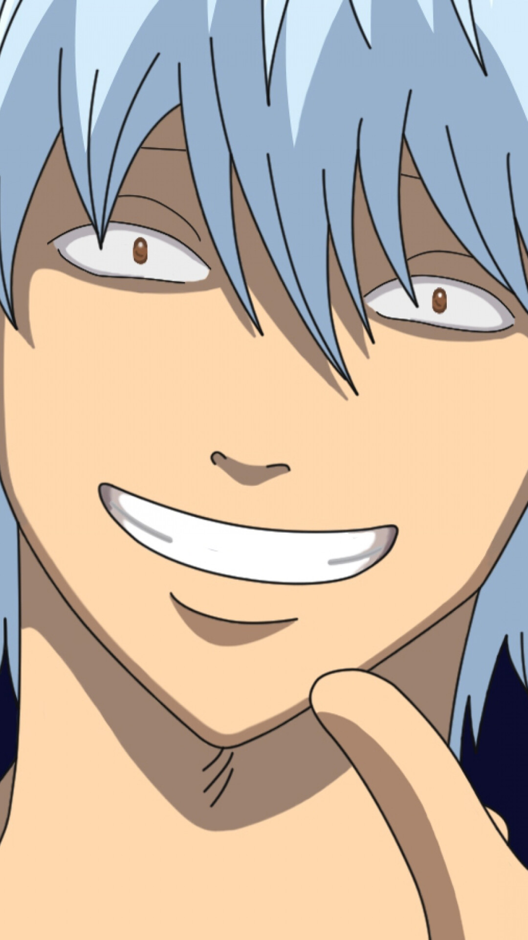 Sakata Gintoki, Wide grin closeup, Silver hair Sakata Gintoki, Wide grin closeup, Silver hair — 1080×1920 HD wallpaper