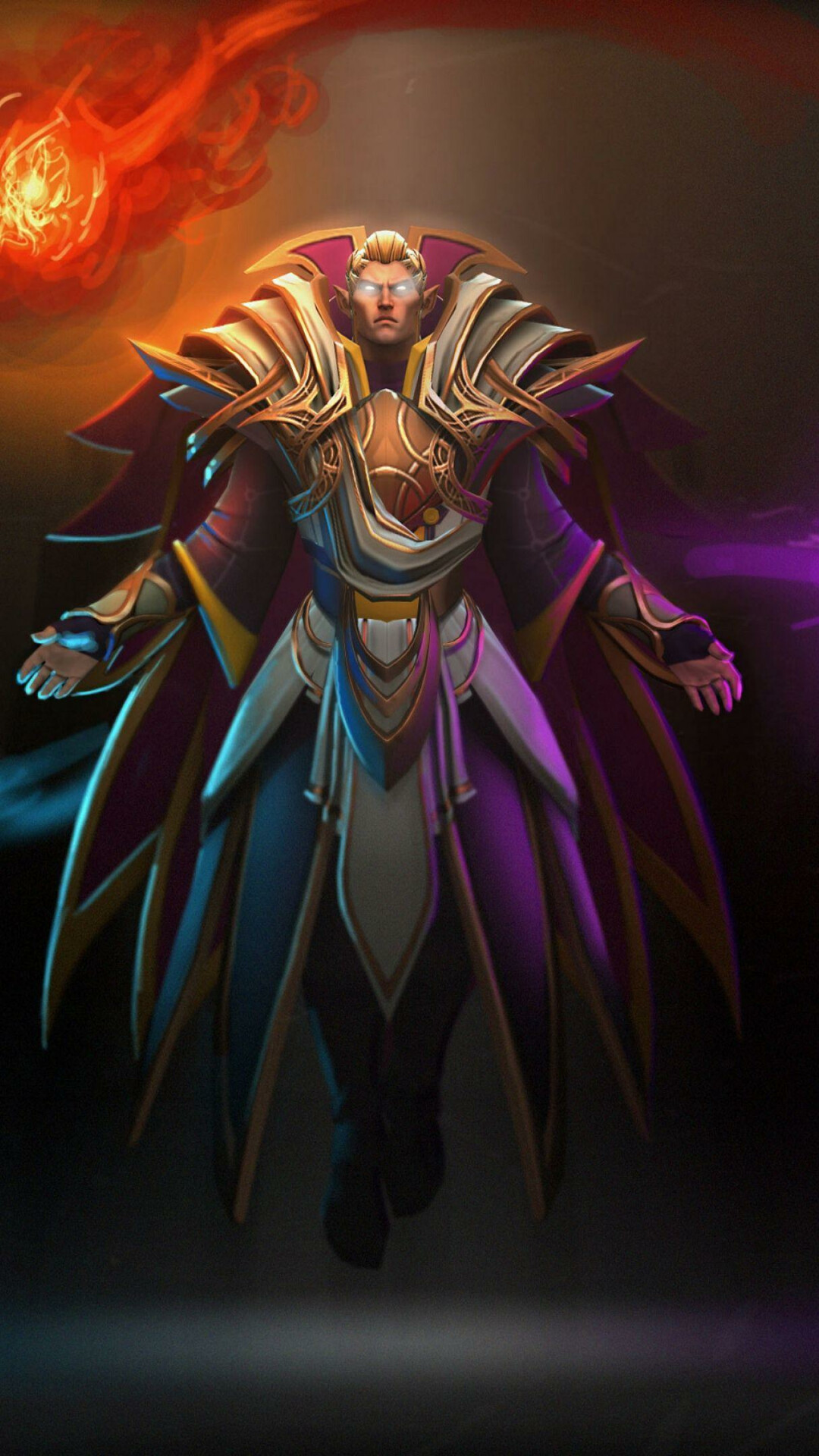 Invoker Dota 2, Fire and ice orbs, Ornate mage armor Invoker Dota 2, Fire and ice orbs, Ornate mage armor — 1080×1920 HD wallpaper