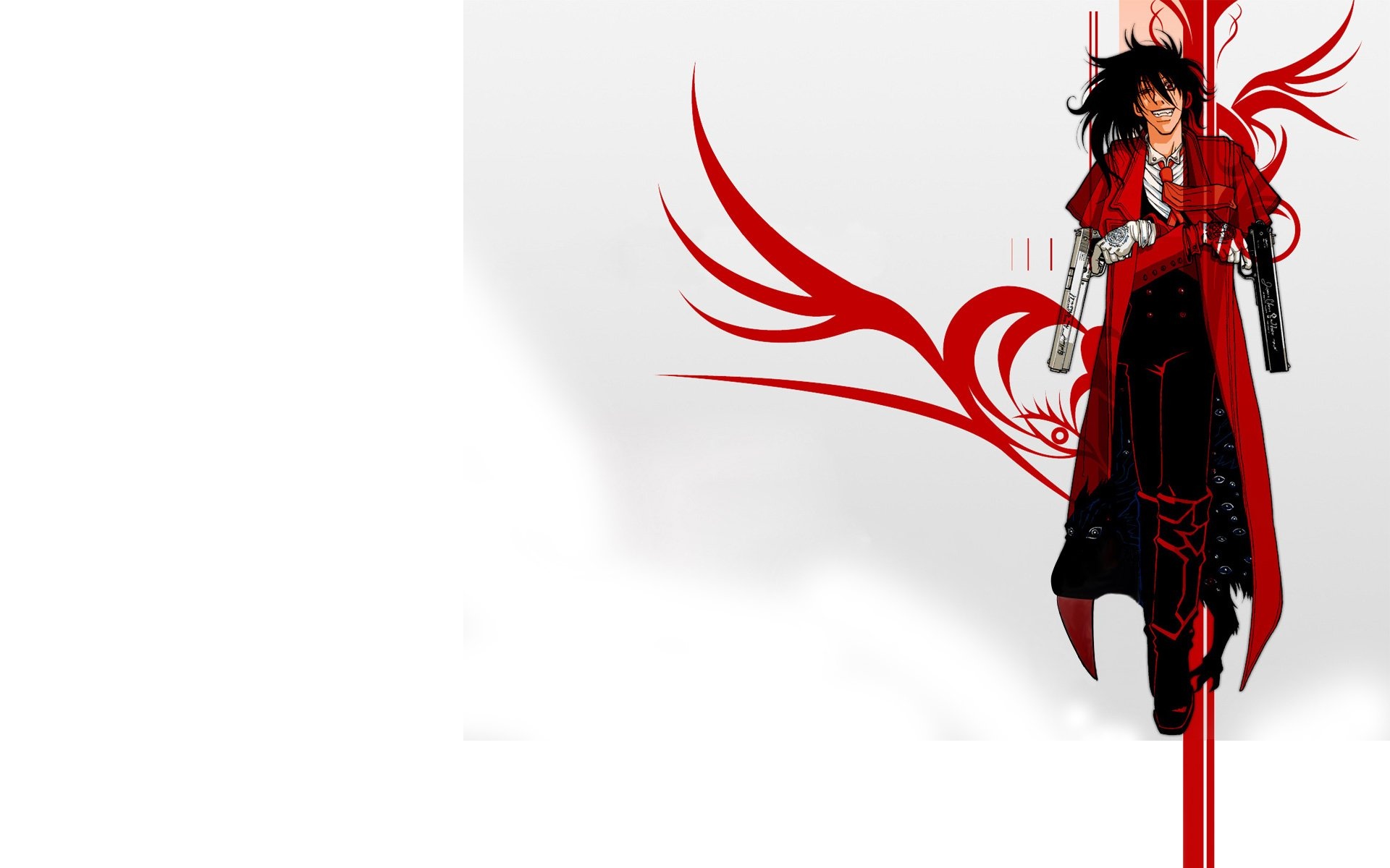 Alucard Hellsing, Dual pistols wielding, Red trench coat Alucard Hellsing, Dual pistols wielding, Red trench coat — 1920×1200 HD wallpaper