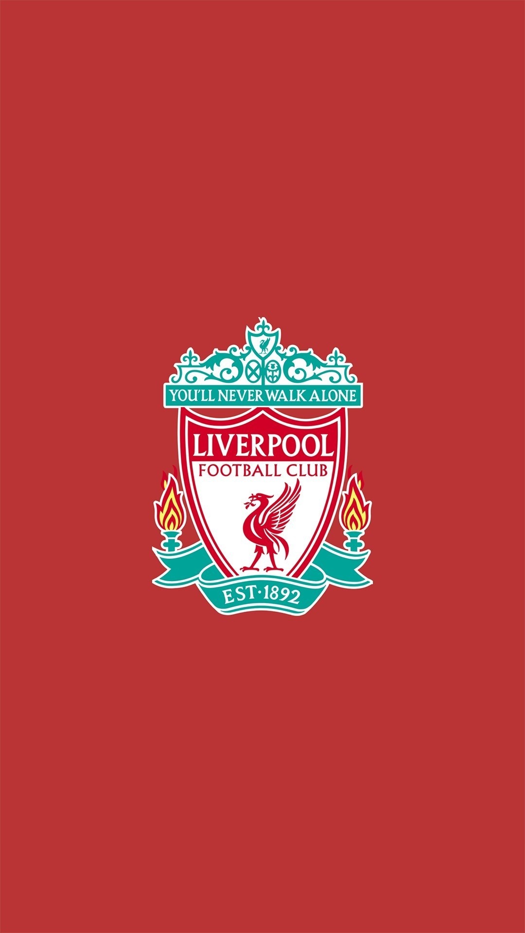 Liverpool FC crest, Teal red Liver Bird, Solid red background Liverpool FC crest, Teal red Liver Bird, Solid red background — 1080×1920 HD wallpaper