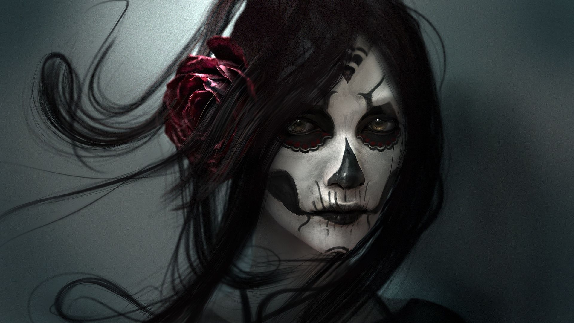 Santa Muerte, Gothic Art Wallpaper, Full HD Desktop Santa Muerte, Gothic Art Wallpaper, Full HD Desktop — 1920×1080 HD wallpaper
