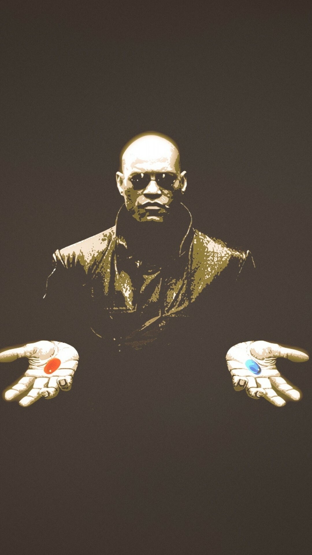 Morpheus, Red and blue pills, Outstretched hands Morpheus, Red and blue pills, Outstretched hands — 1080×1920 HD wallpaper