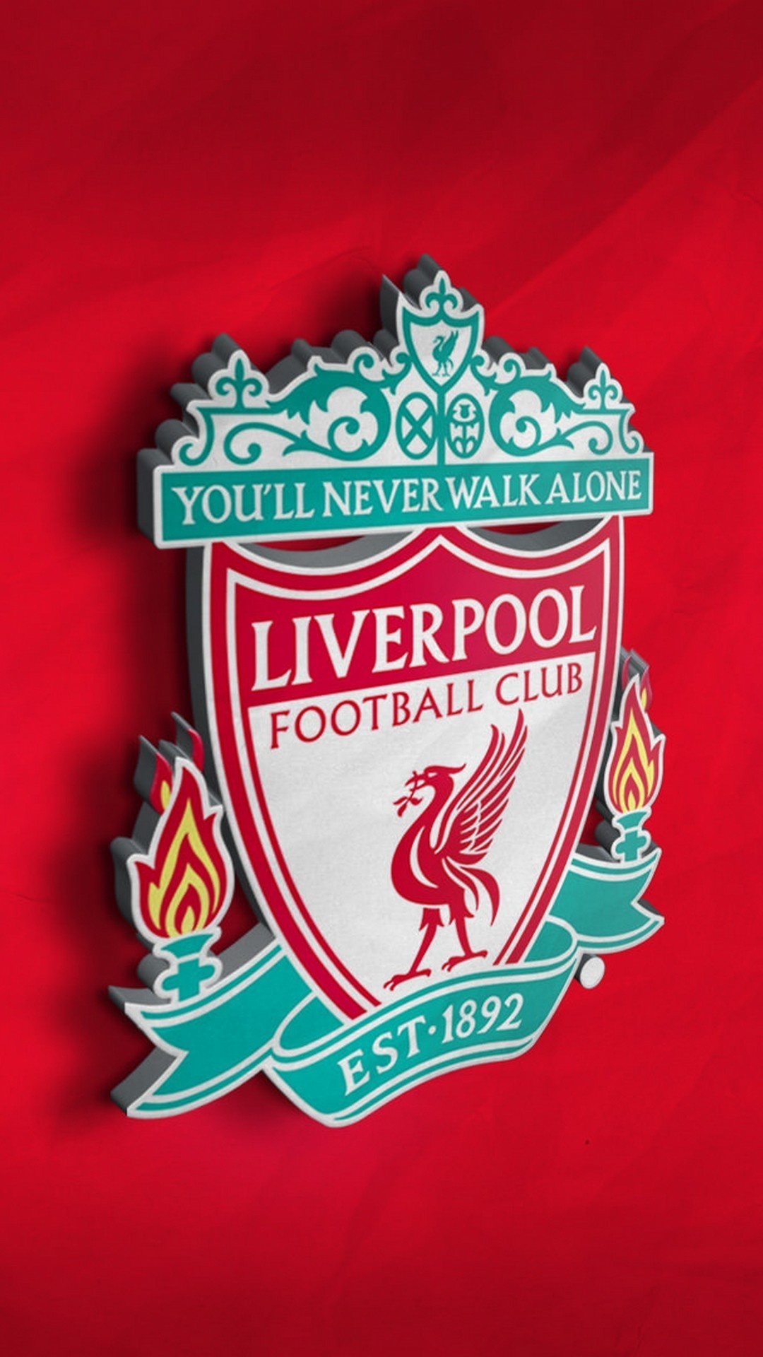 Liverpool FC crest, 3D relief plaque, Red background Liverpool FC crest, 3D relief plaque, Red background — 1080×1920 HD wallpaper
