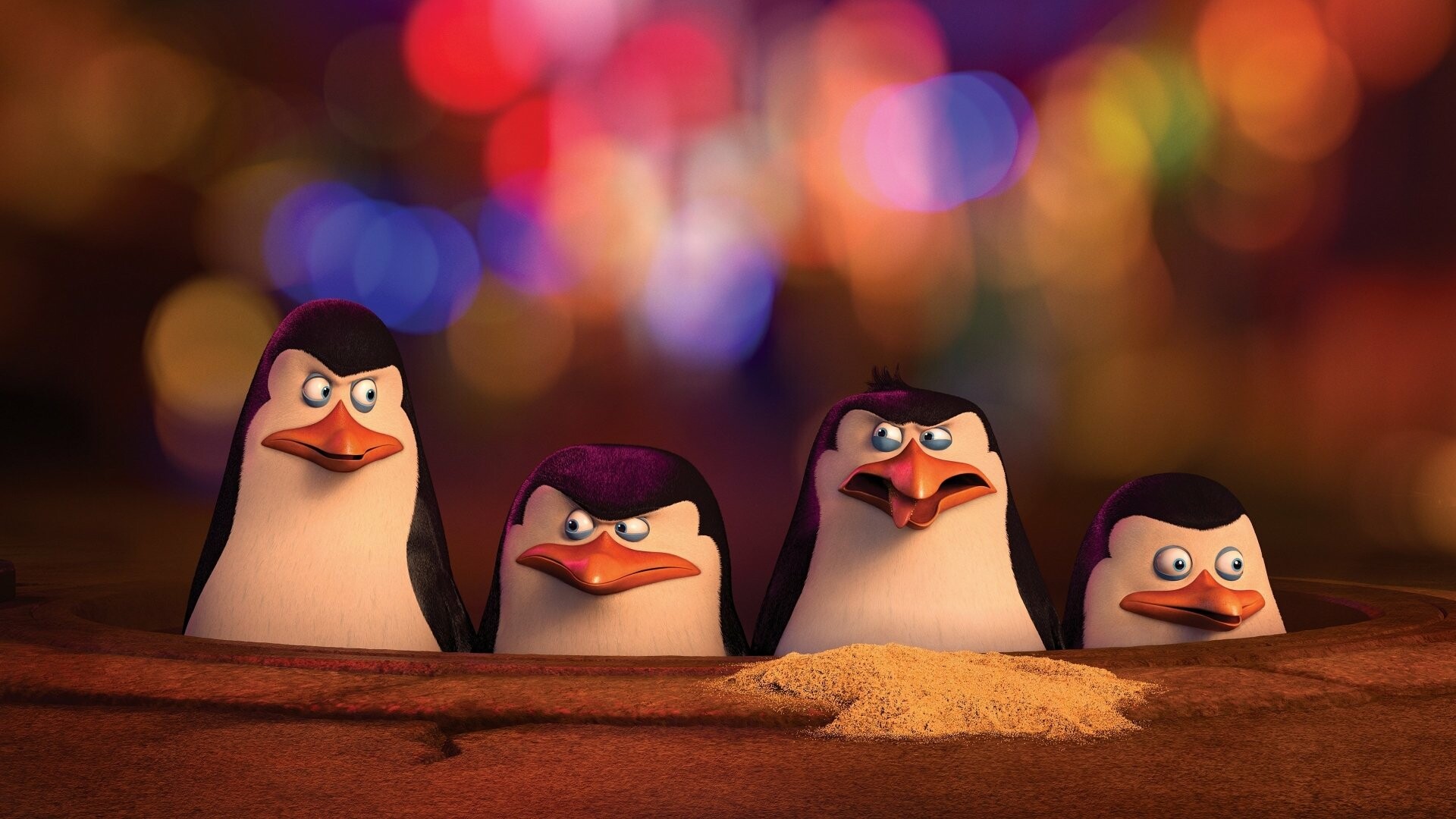 Penguins of Madagascar, Skipper Kowalski Rico Private, Colorful bokeh lights Penguins of Madagascar, Skipper Kowalski Rico Private, Colorful bokeh lights — 1920×1080 HD wallpaper