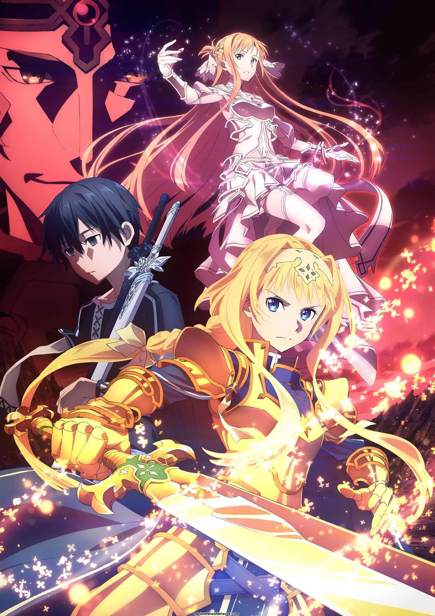 Alice Zuberg, Kirito, Asuna Yuuki, Golden Osmanthus Sword Alice Zuberg, Kirito, Asuna Yuuki, Golden Osmanthus Sword — 1400×1982 HD wallpaper