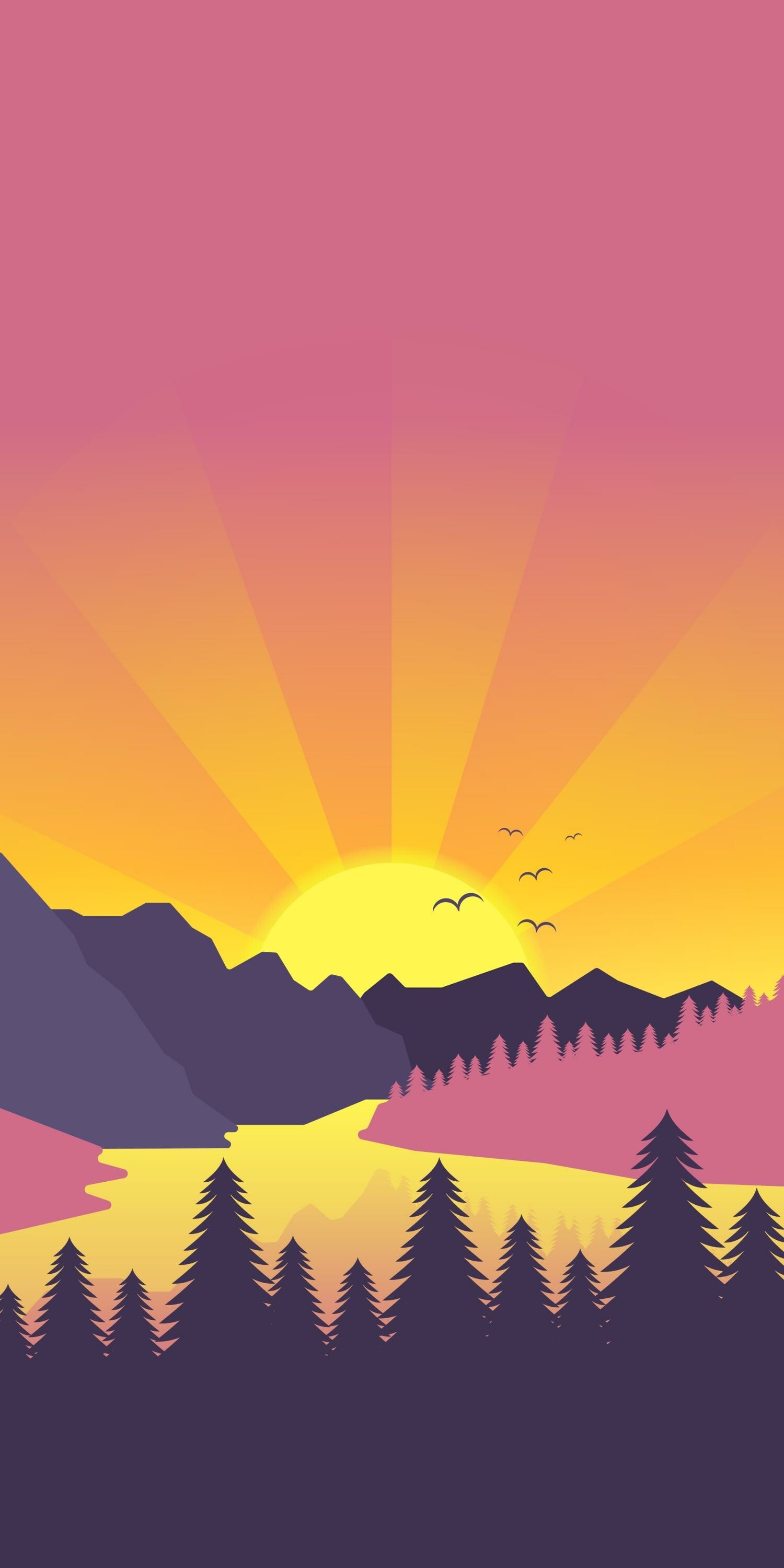 Artwork, Sunrises Wallpaper, HD Phone Artwork, Sunrises Wallpaper, HD Phone — 1500×3000 HD wallpaper