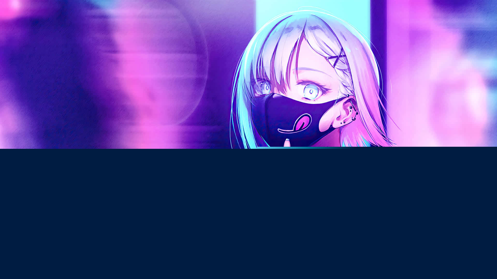 Tongue-print face mask, Peace sign girl, Neon purple club Tongue-print face mask, Peace sign girl, Neon purple club — 1920×1080 HD wallpaper
