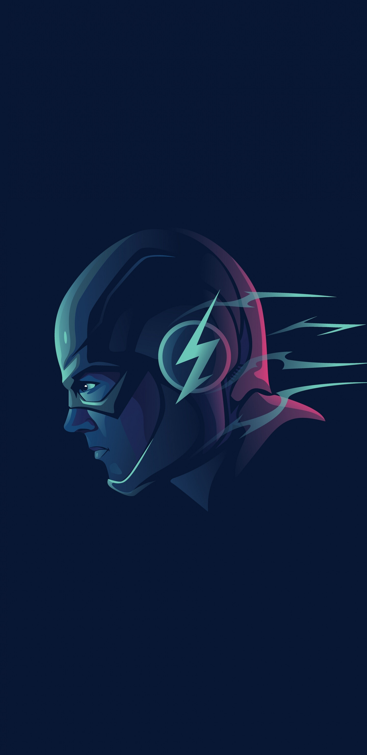 The Flash profile, Lightning bolt emblem, Minimalist vector art The Flash profile, Lightning bolt emblem, Minimalist vector art — 1440×2960 HD wallpaper