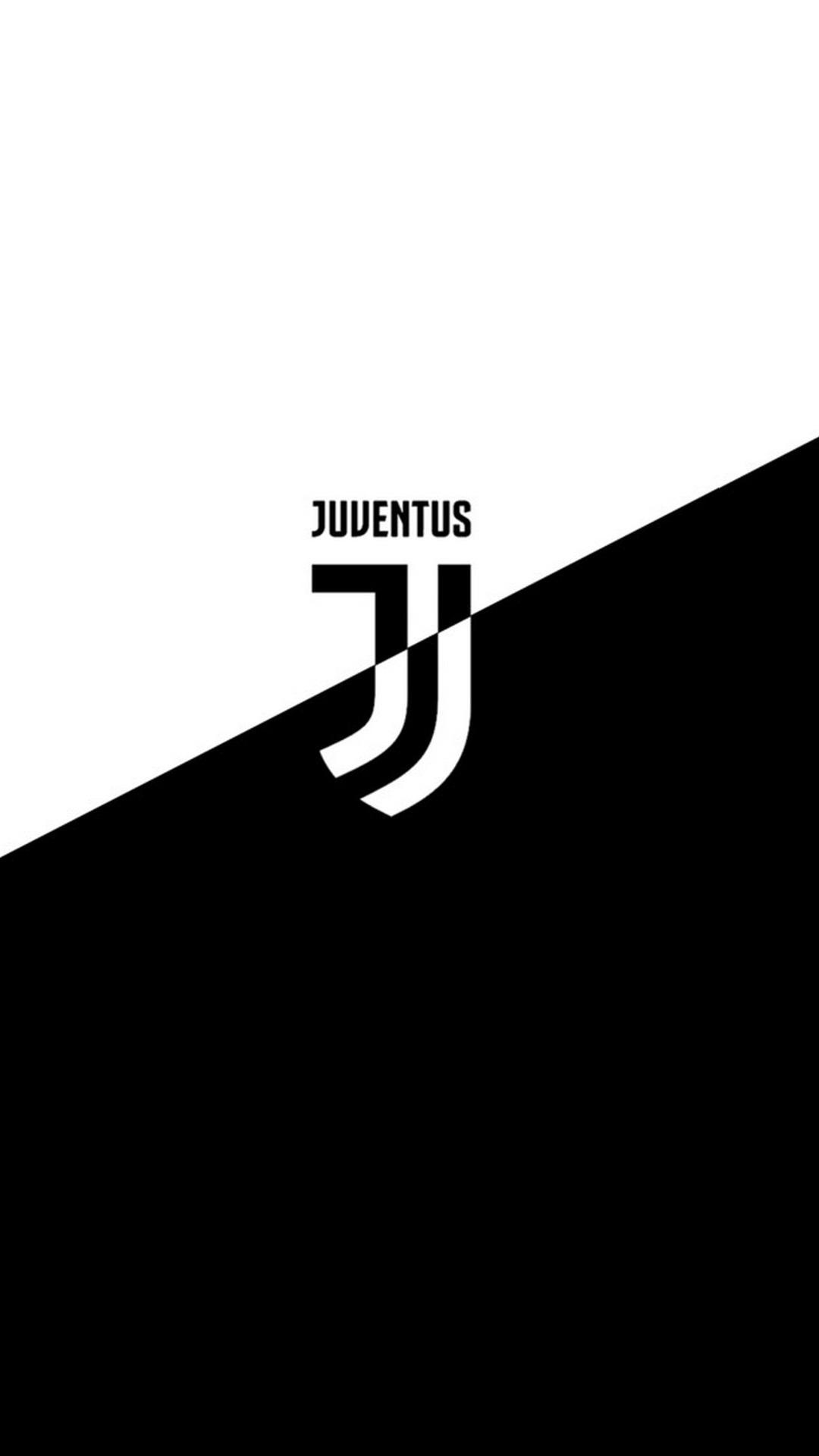 Juventus FC crest, Diagonal black white split, Minimalist club emblem Juventus FC crest, Diagonal black white split, Minimalist club emblem — 1080×1920 HD wallpaper