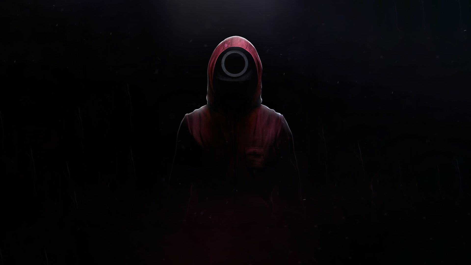 Pink masked guard, Circle mask, Dark silhouette Pink masked guard, Circle mask, Dark silhouette — 1920×1080 HD wallpaper