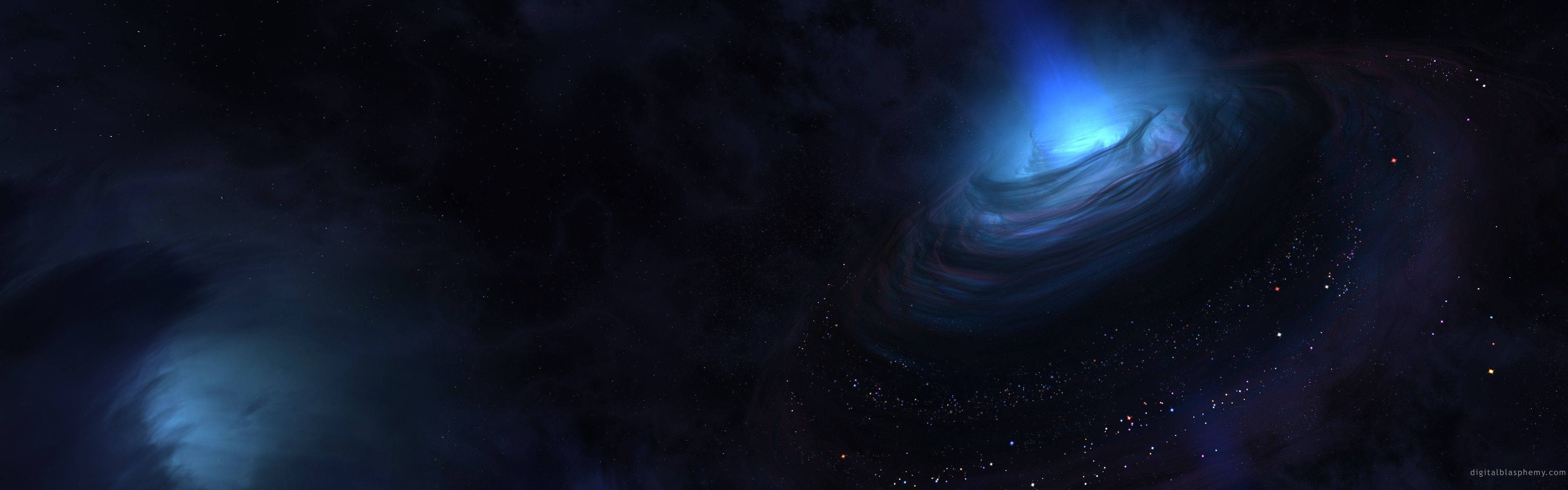 Galaxy, Dual Monitor Wallpaper, Dual Screen Desktop Galaxy, Dual Monitor Wallpaper, Dual Screen Desktop — 3840×1200 HD wallpaper