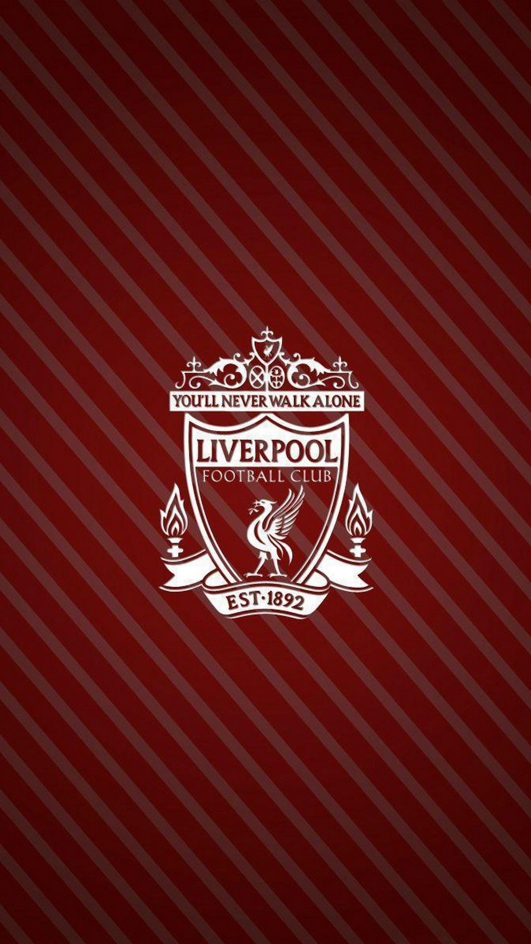 Liverpool FC crest, Diagonal pinstripe pattern, Dark maroon background Liverpool FC crest, Diagonal pinstripe pattern, Dark maroon background — 1080×1920 HD wallpaper