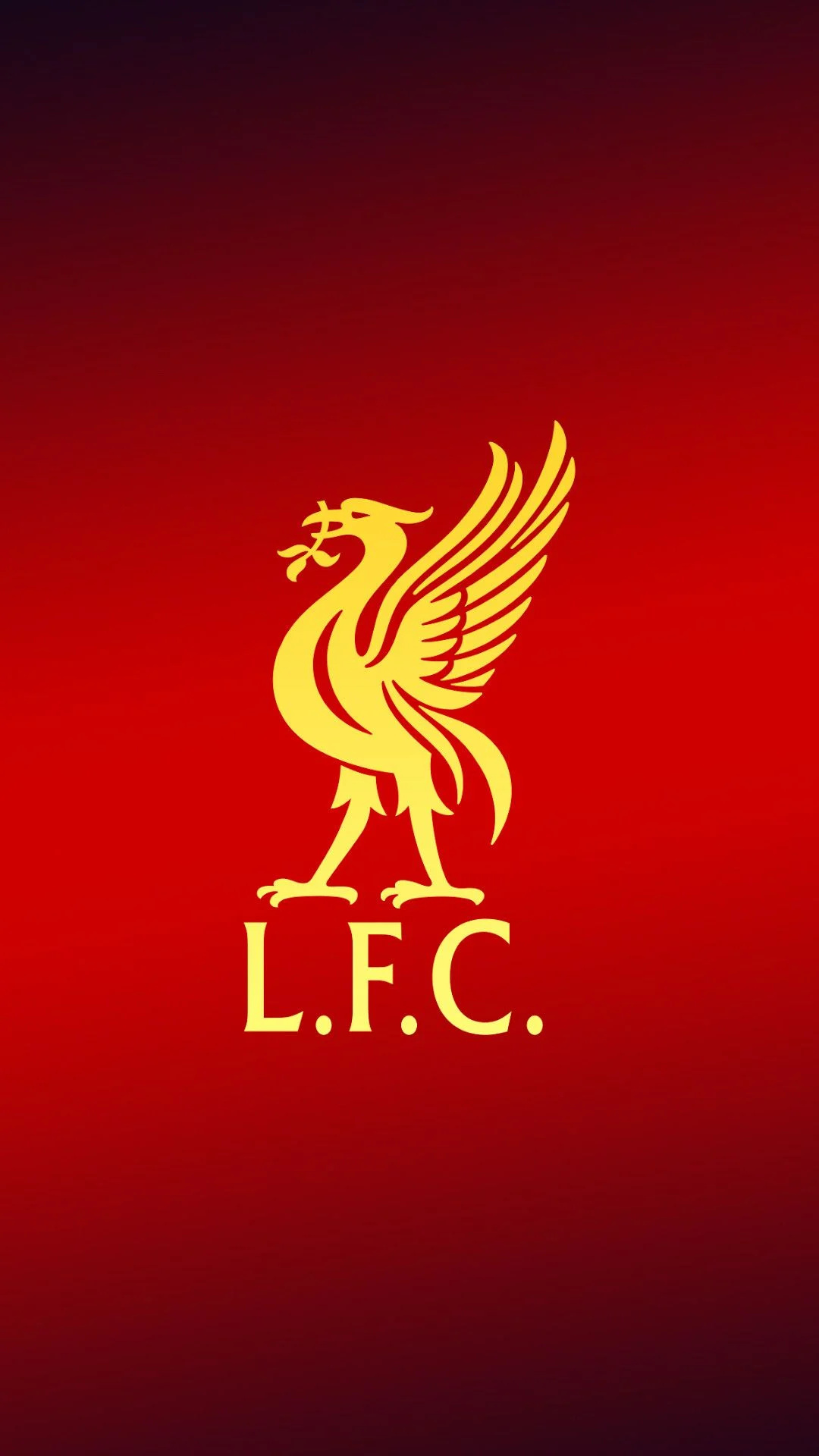 Gold Liver Bird emblem, L.F.C. lettering, Red gradient background Gold Liver Bird emblem, L.F.C. lettering, Red gradient background — 1080×1920 HD wallpaper